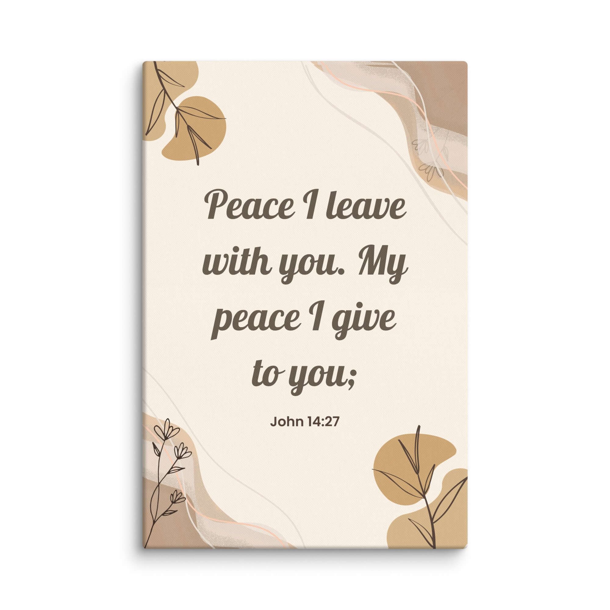 John 14:27 Bible Verse, Peace I Canvas Print Wall Art 32″×48″