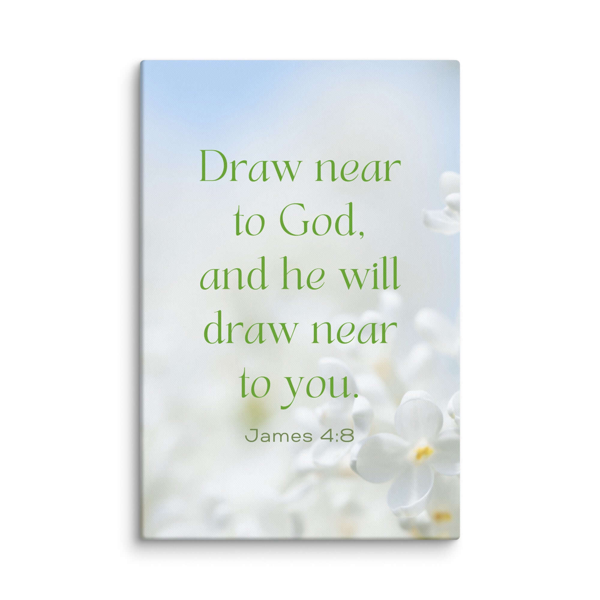 James 4:8 Bible Verse, Draw near Canvas Print Wall Art 32″×48″