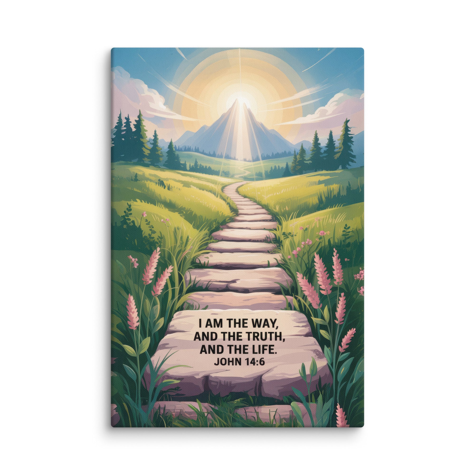 John 14:6 Bible Verse The Truth Canvas 32″×48″