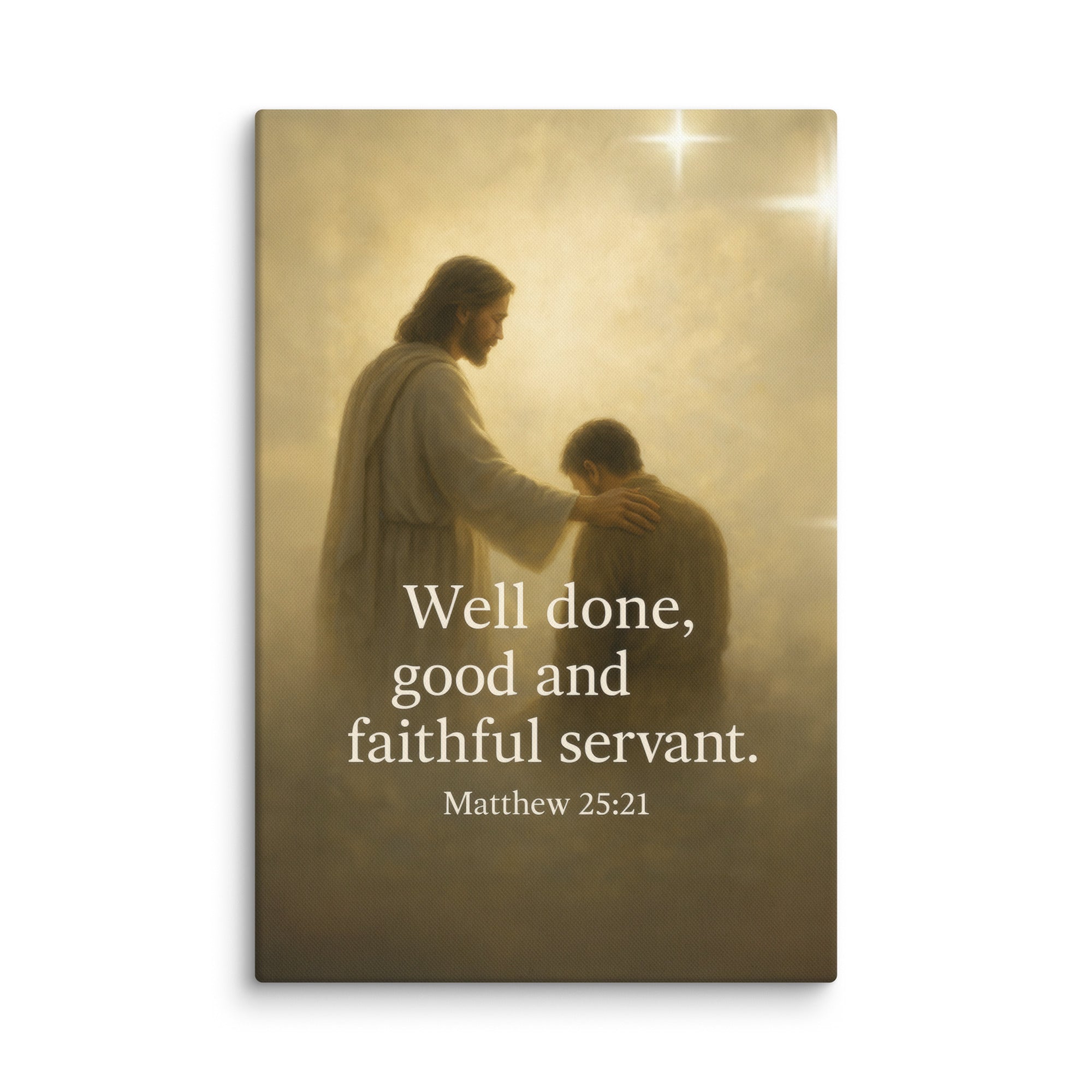 Matthew 25:21 Bible Verse Well Done Canvas 32″×48″