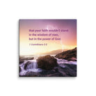 1 Corinthians 2:5 Bible Verse, power of God Canvas Print Wall Art 36″×36″