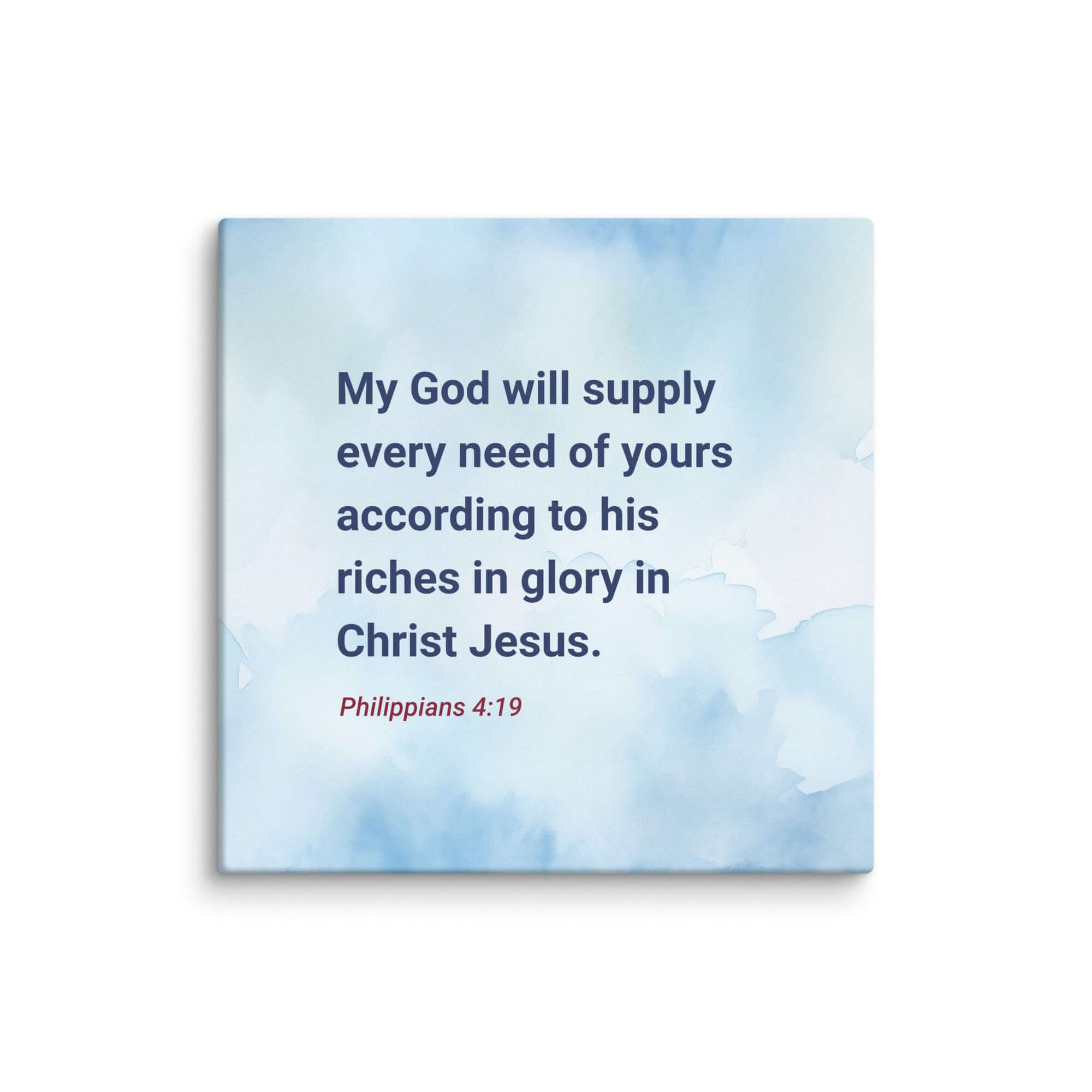 Philippians 4:19 Bible Verse, God will supply Canvas Print Wall Art 36″×36″