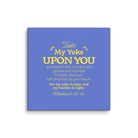 Matthew 11:29-30 Bible Verse, Take my yoke Canvas Print Wall Art 36″×36″