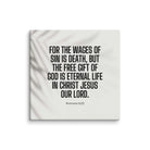 Romans 6:23 Bible Verse, eternal life Canvas Print Wall Art 36″×36″