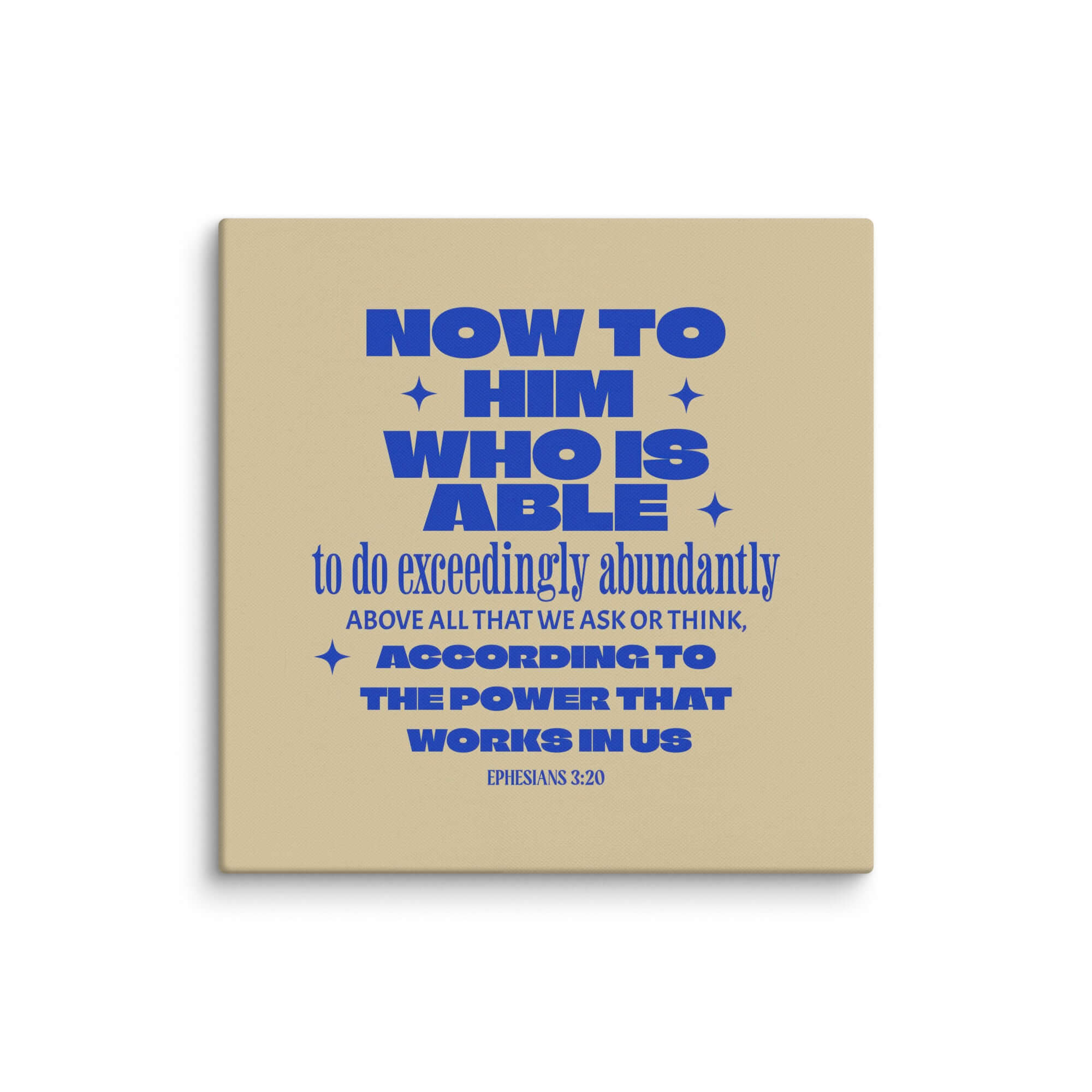 Ephesians 3:20 Bible Verse, power in us Canvas Print Wall Art 37″×37″