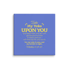 Matthew 11:29-30 Bible Verse, Take my yoke Canvas Print Wall Art 37″×37″