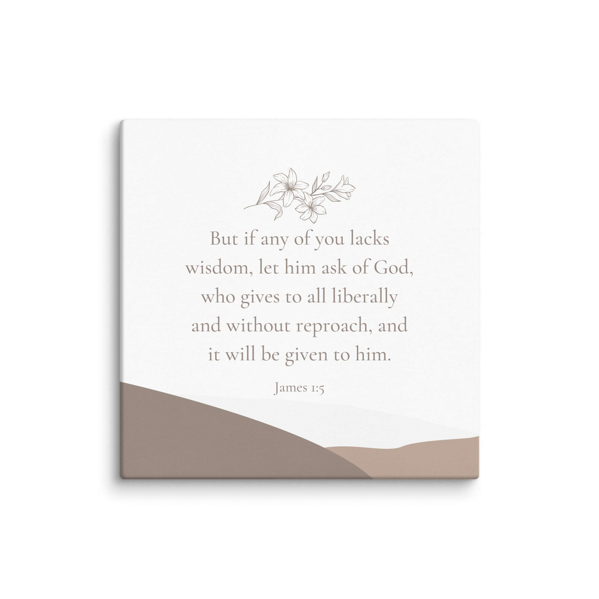 James 1:5 Bible Verse, ask of God Canvas Print Wall Art 37″×37″