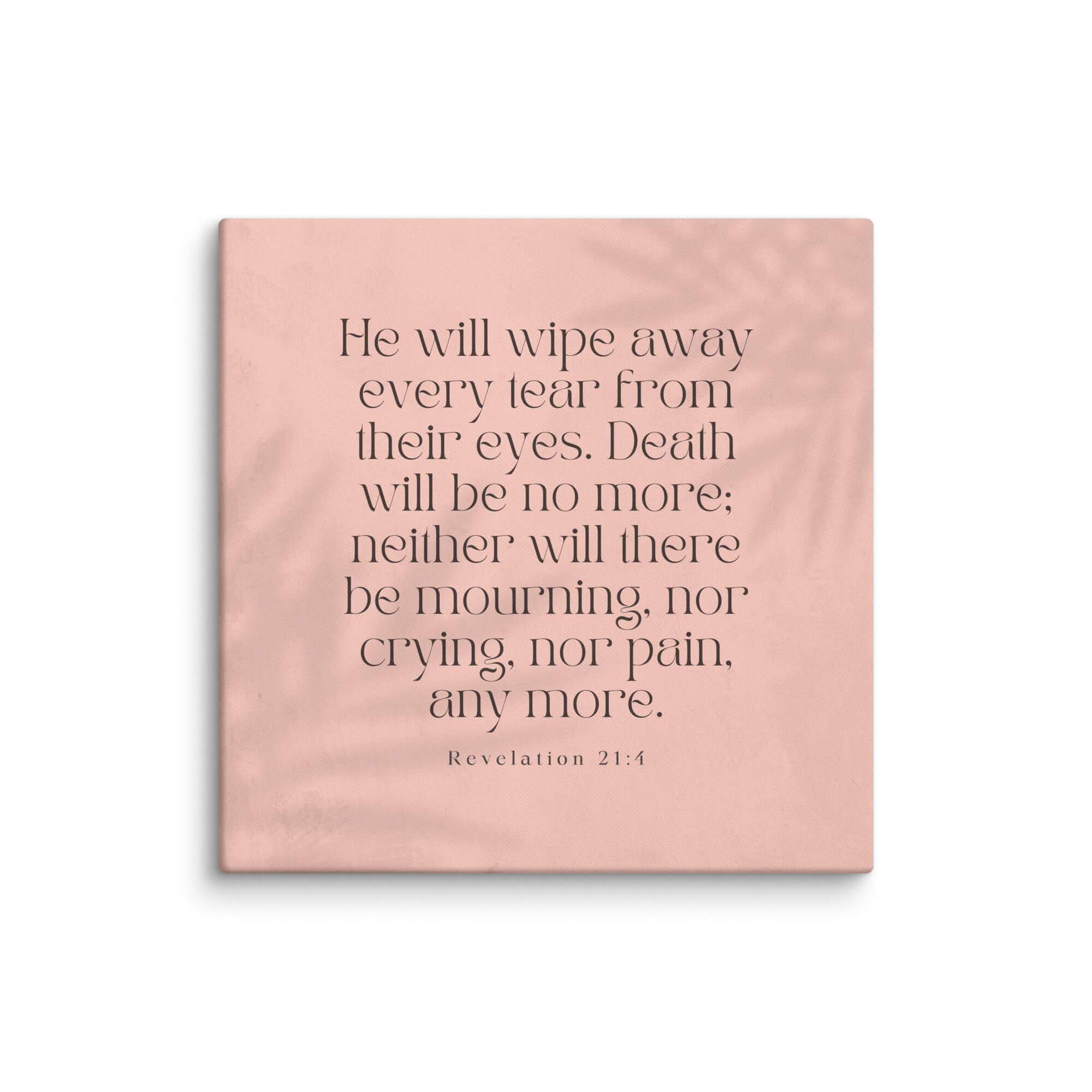 Revelation 21:4 Bible Verse, their eyes Canvas Print Wall Art 37″×37″