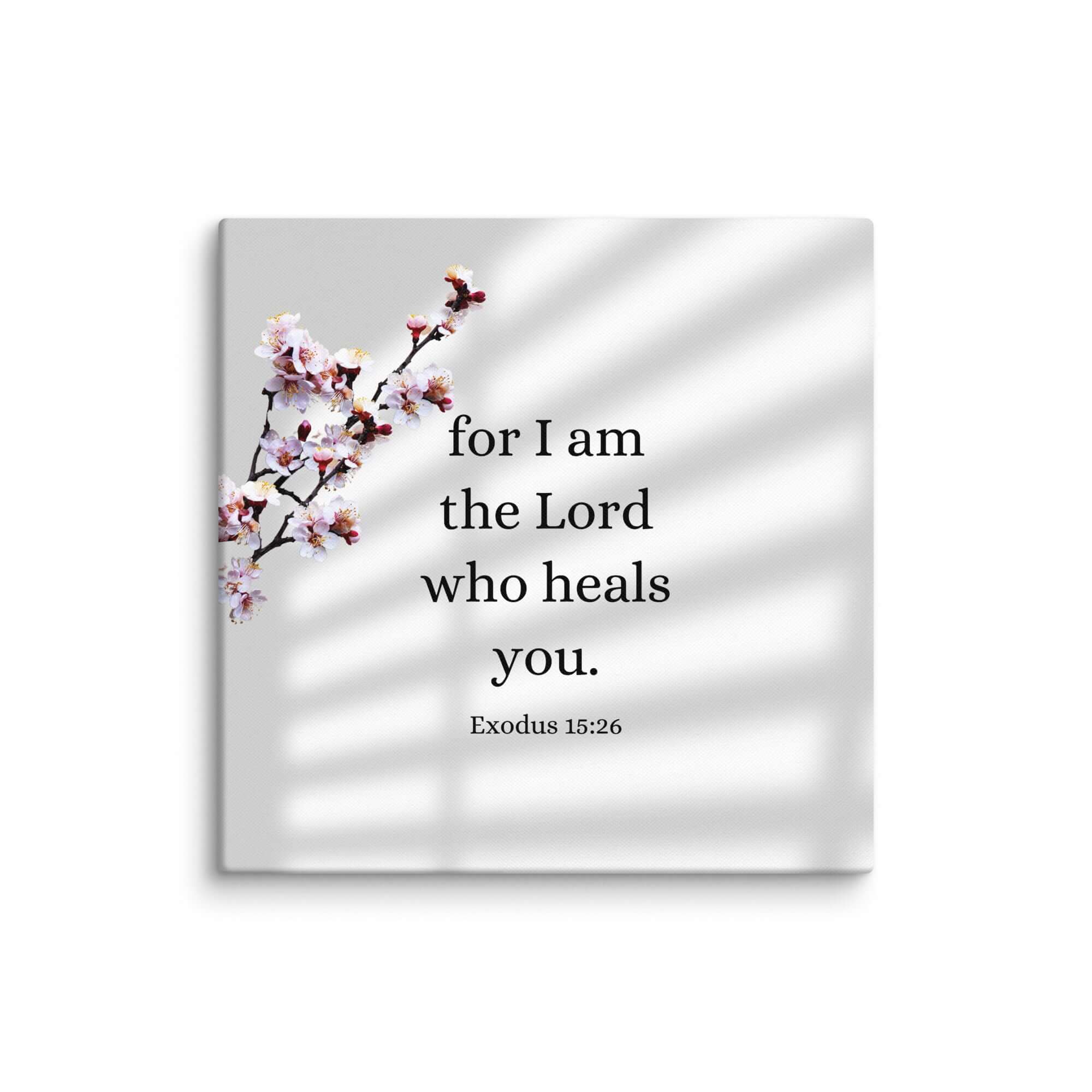Exodus 15:26 Bible Verse, diligently listen Canvas Print Wall Art 37″×37″