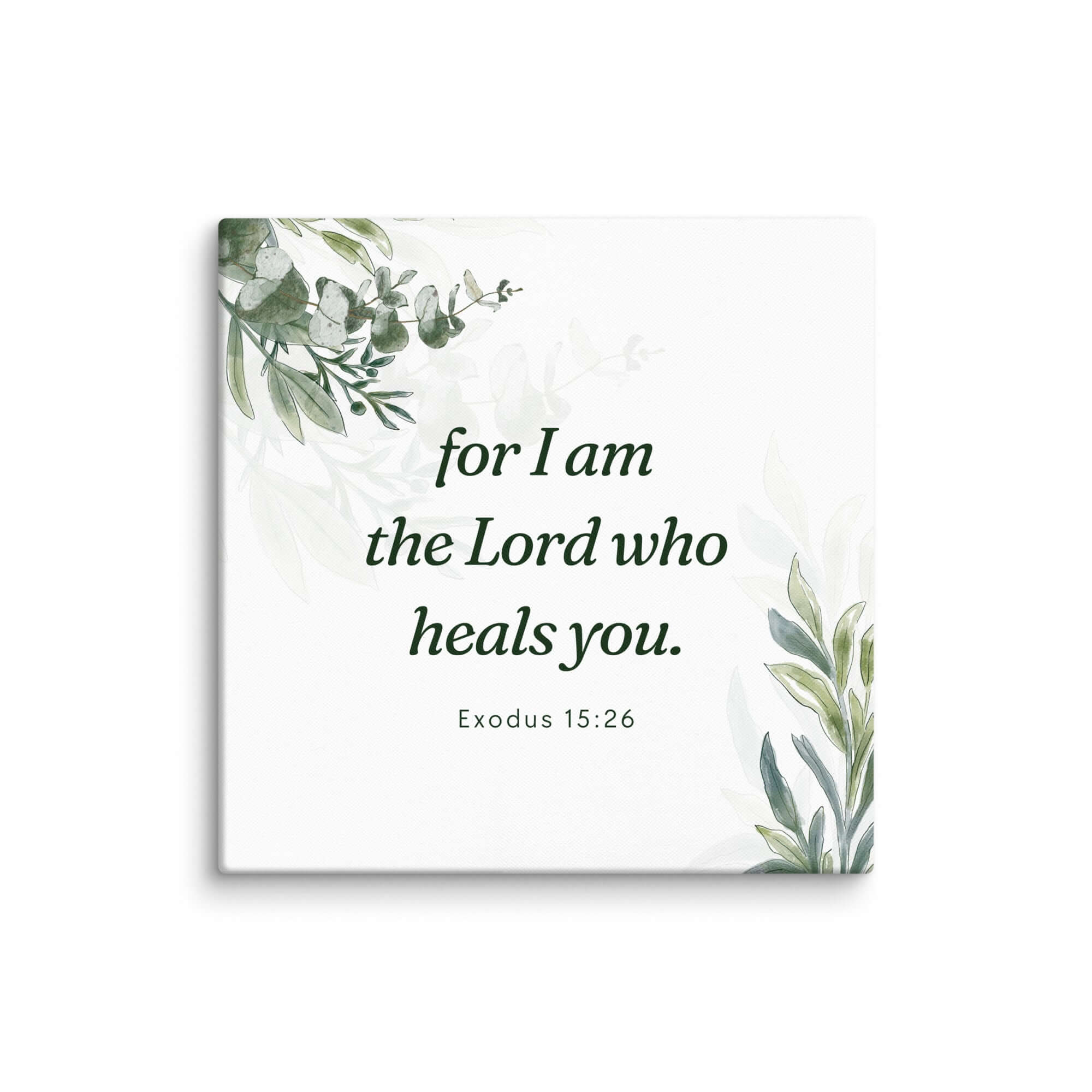 Exodus 15:26 Bible Verse, Gods voice Canvas Print Wall Art 37″×37″