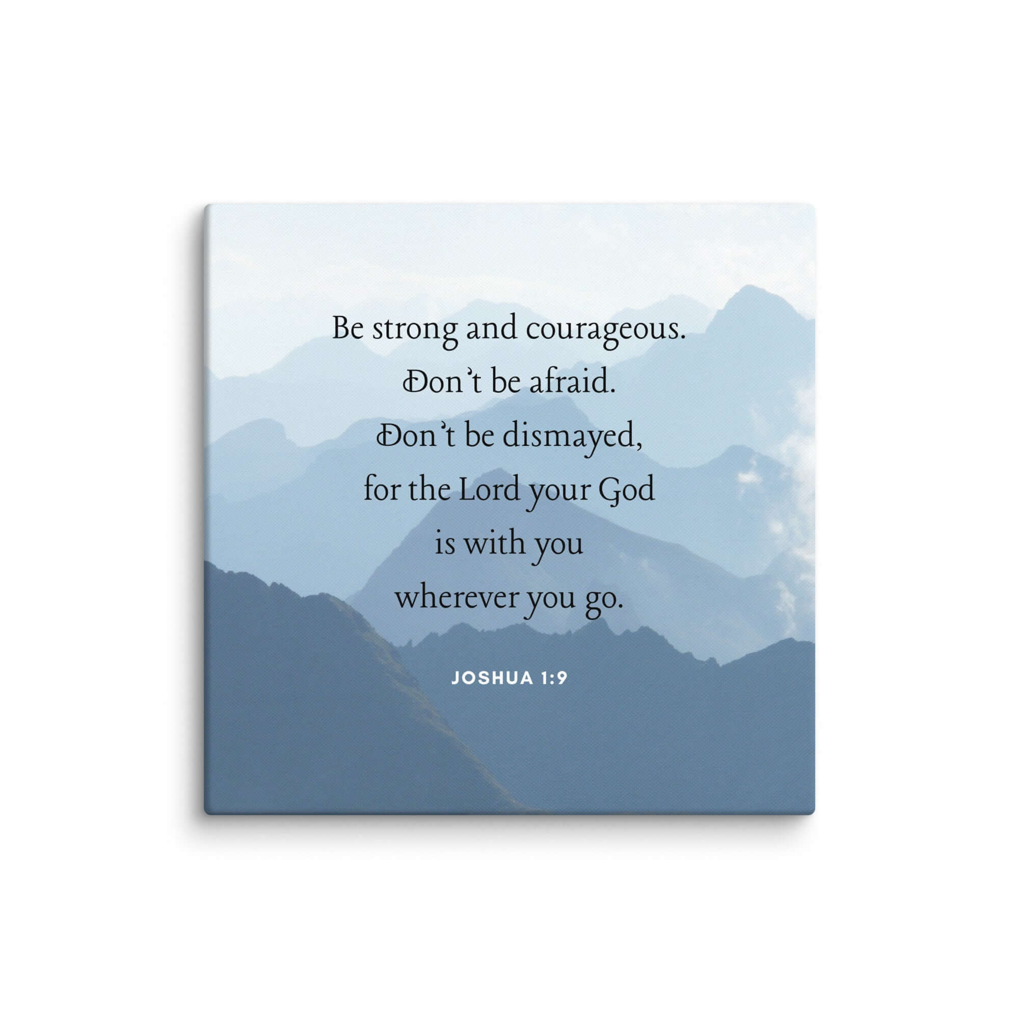 Joshua 1:9 Bible Verse, Courageous Canvas Print Wall Art 37″×37″
