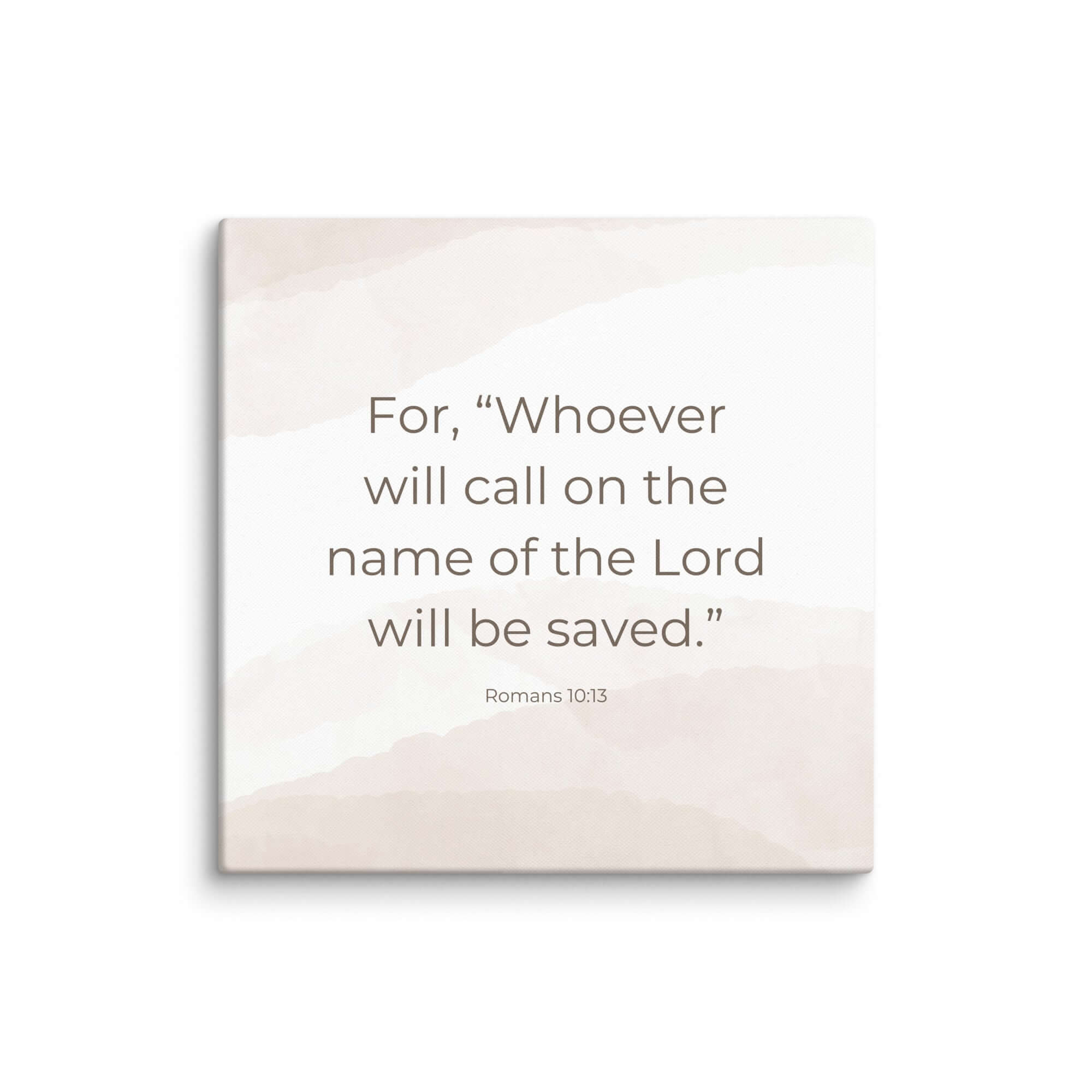 Romans 10:13 Bible Verse, the name Canvas Print Wall Art 37″×37″