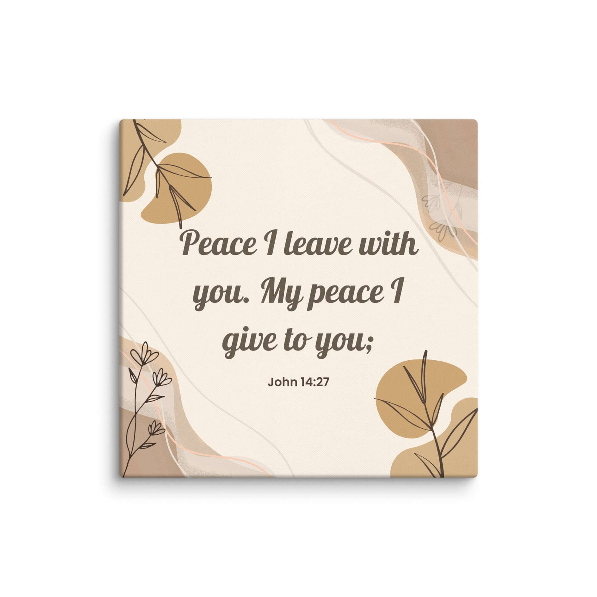 John 14:27 Bible Verse, Peace I Canvas Print Wall Art 37″×37″