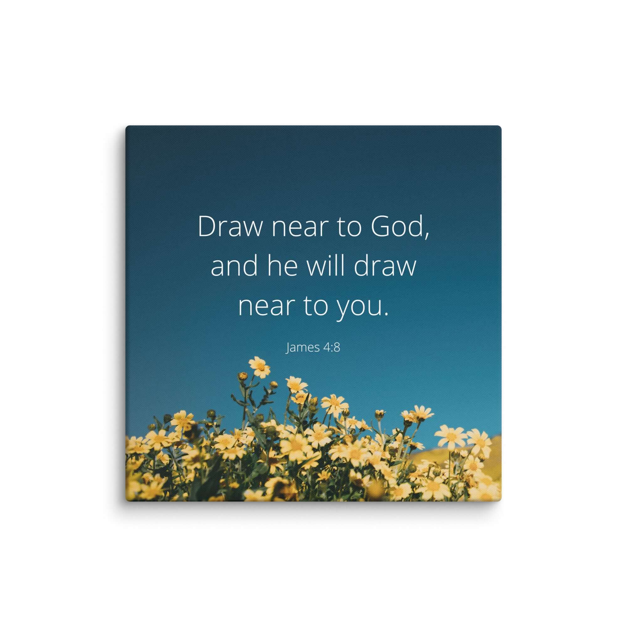 James 4:8 Bible Verse, near to you Canvas Print Wall Art 37″×37″