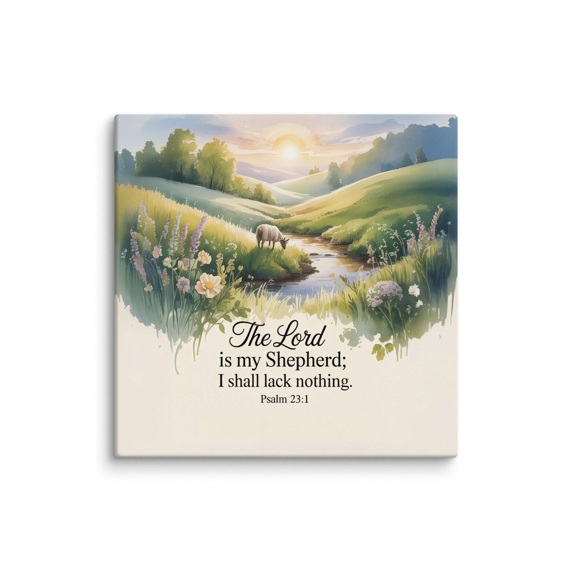 Psalm 23:1 Bible Verse, Lord Canvas 37″×37″