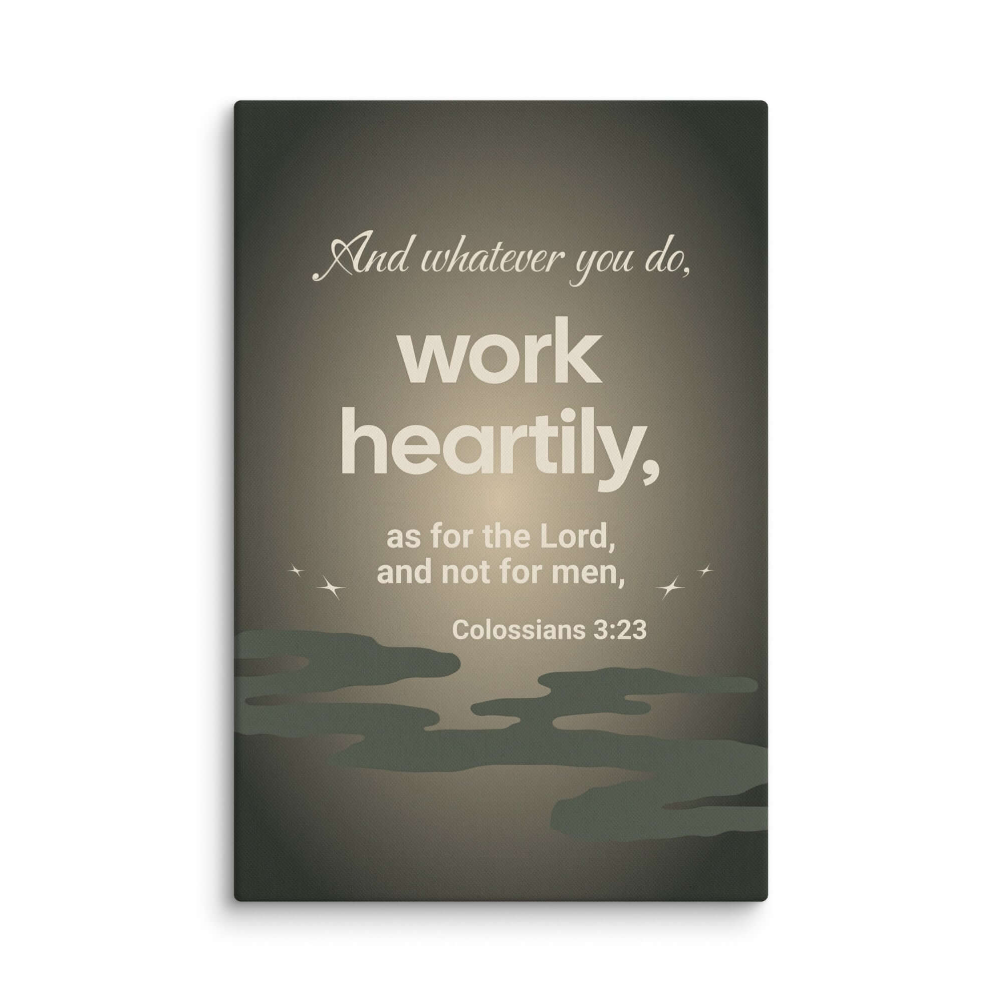 Colossians 3:23 Bible Verse, as for the Lord Canvas Print Wall Art 40″×60″