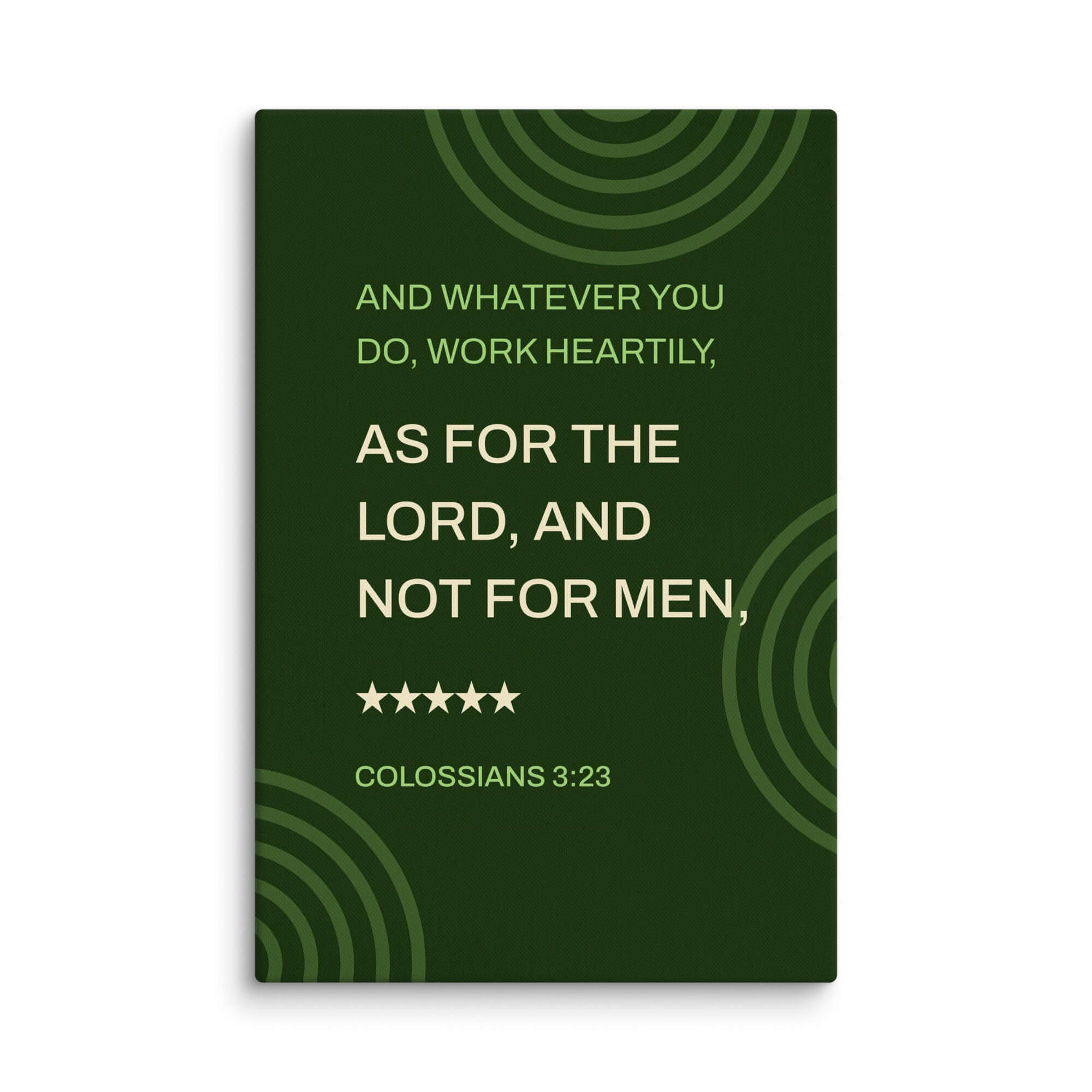 Colossians 3:23 Bible Verse, not for men Canvas Print Wall Art 40″×60″