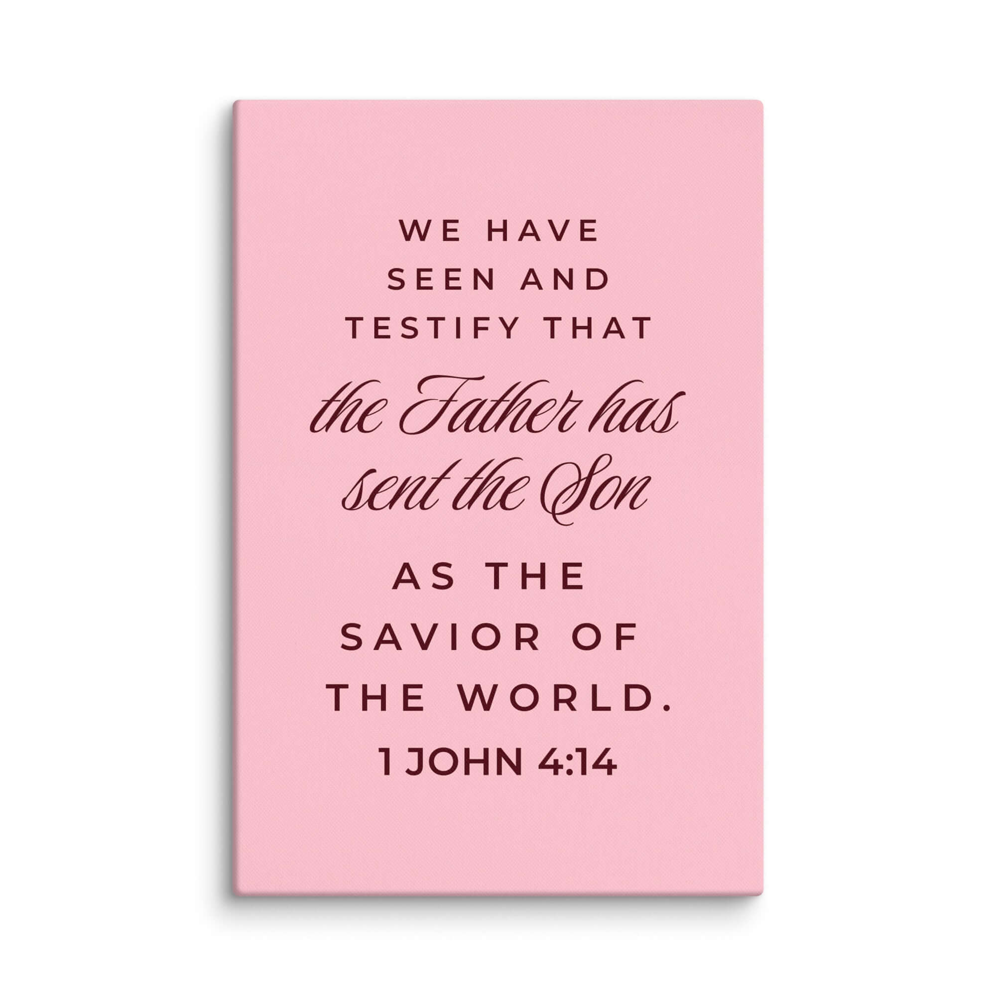 1 John 4:14 Bible Verse, We have seen Canvas Print Wall Art 40″×60″