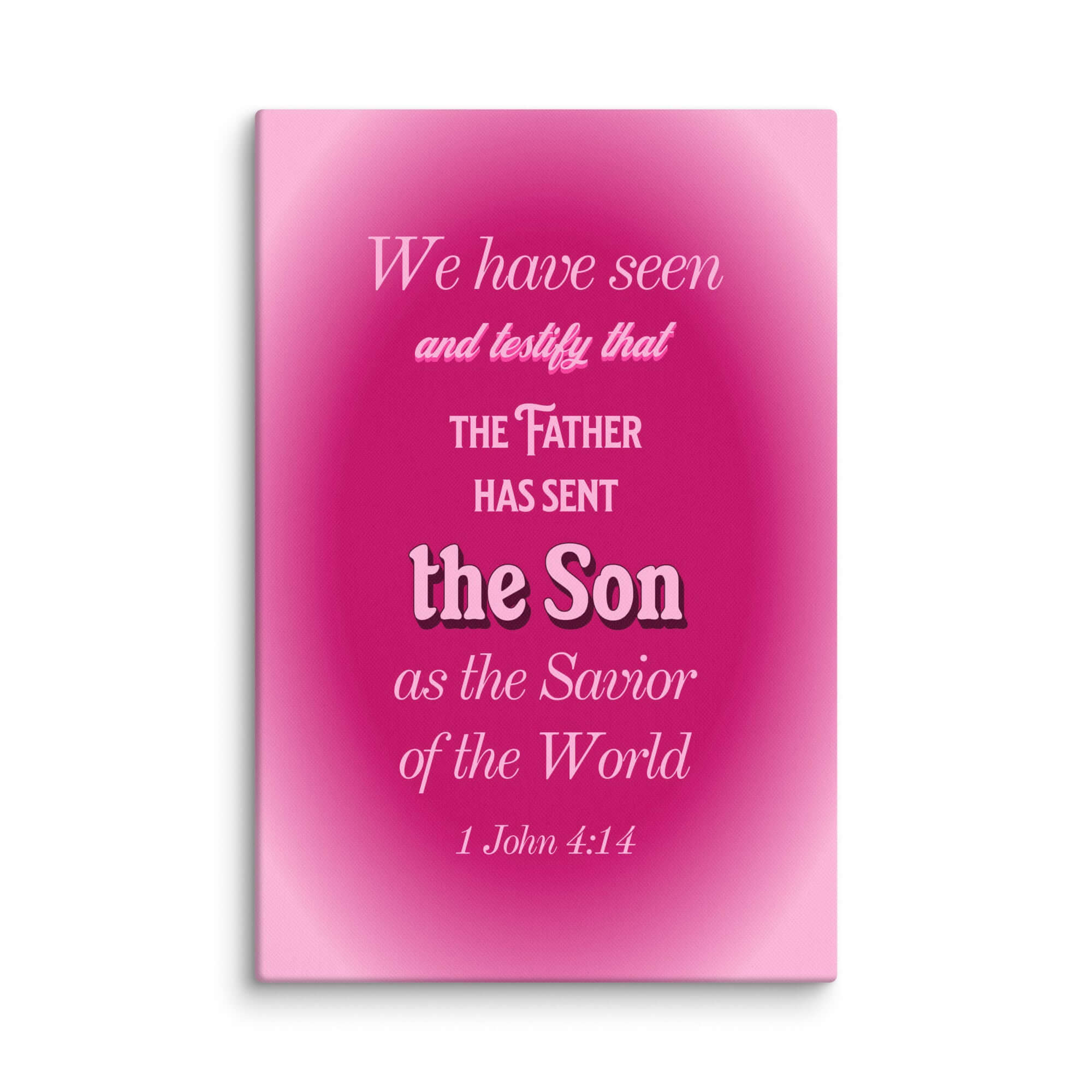 1 John 4:14 Bible Verse, that the Father Canvas Print Wall Art 40″×60″