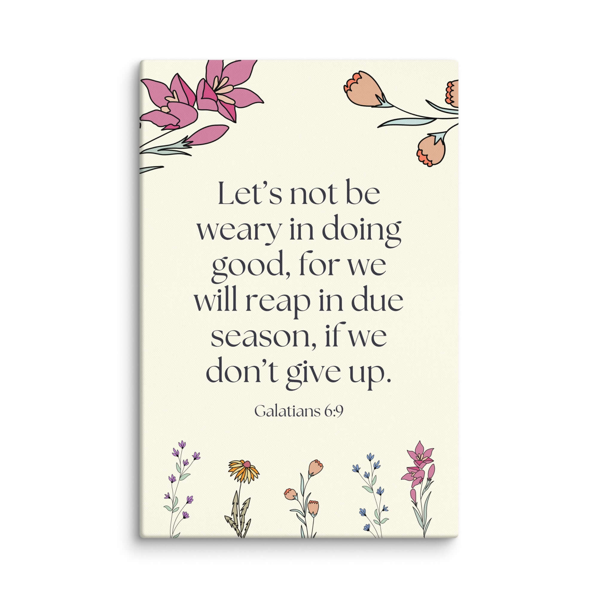 Galatians 6:9 Bible Verse, in doing good Canvas Print Wall Art 40″×60″