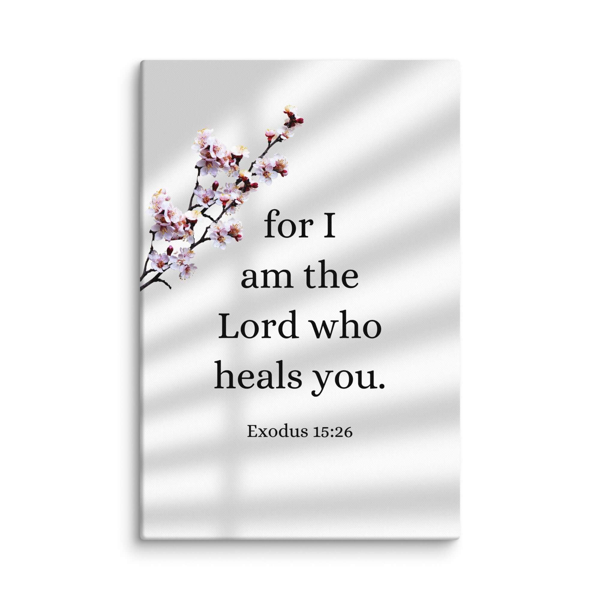 Exodus 15:26 Bible Verse, diligently listen Canvas Print Wall Art 40″×60″