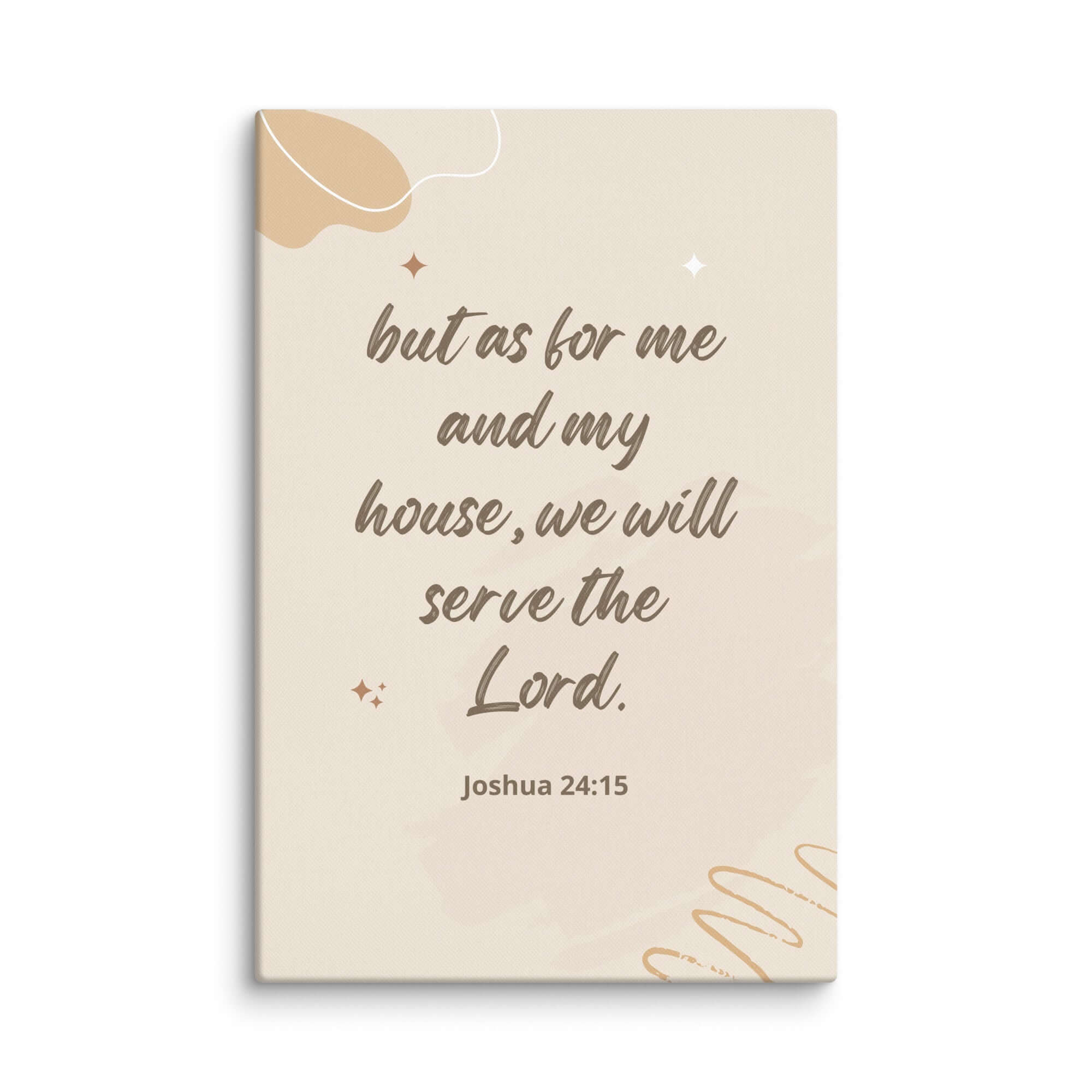Joshua 24:15 Bible Verse, will serve Canvas Print Wall Art 40″×60″