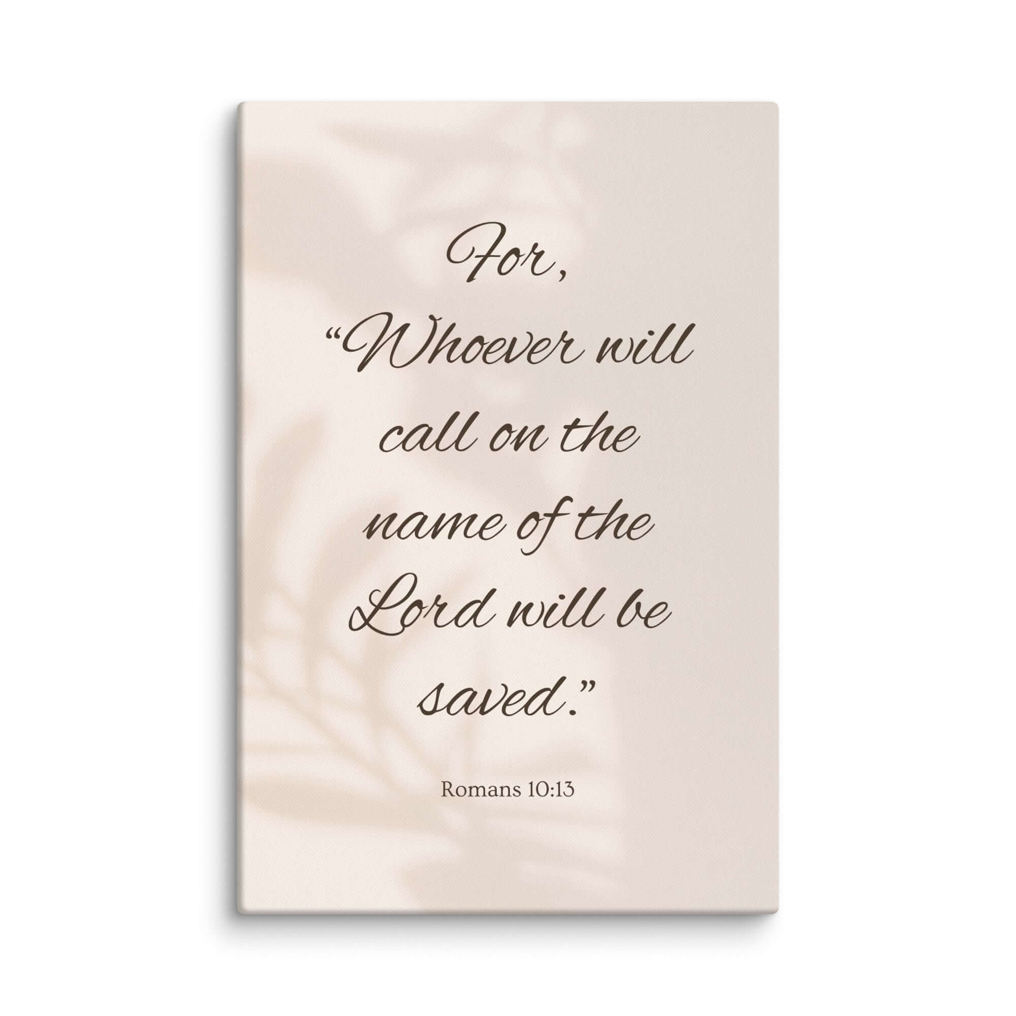 Romans 10:13 Bible Verse, Whoever Canvas Print Wall Art 40″×60″