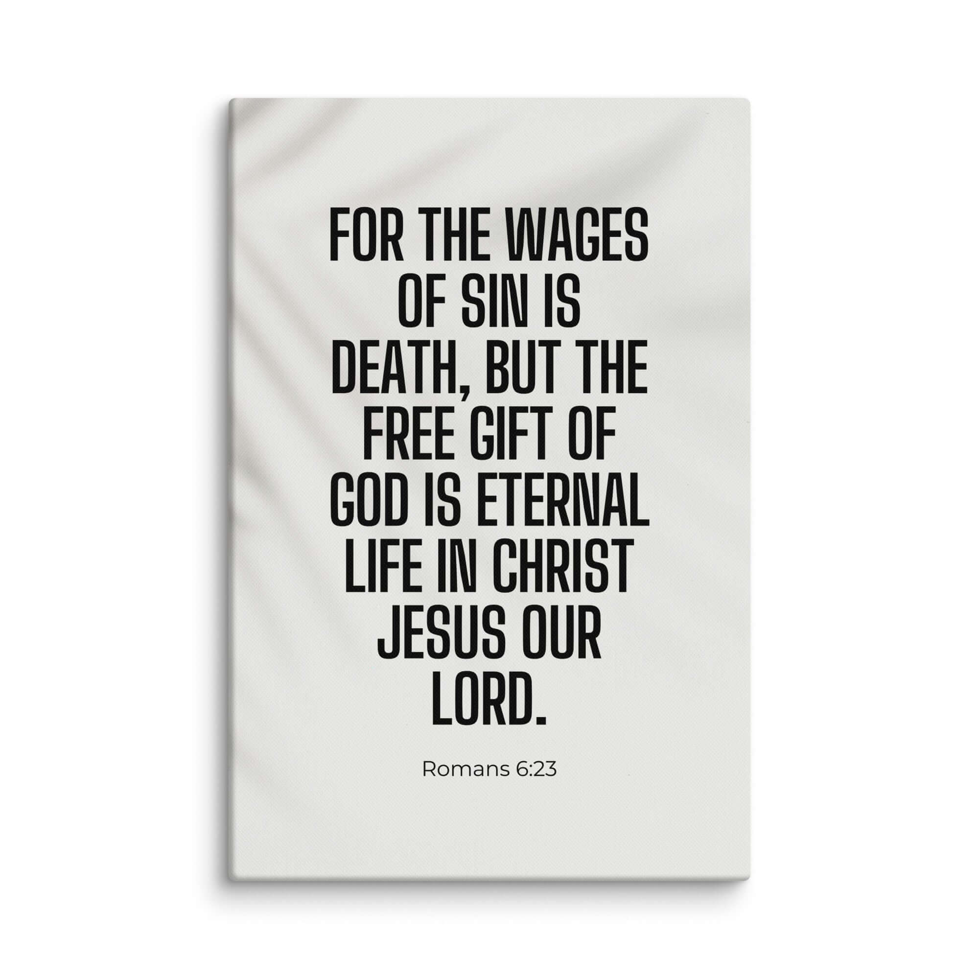 Romans 6:23 Bible Verse, eternal life Canvas Print Wall Art 40″×60″