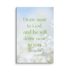 James 4:8 Bible Verse, Draw near Canvas Print Wall Art 40″×60″
