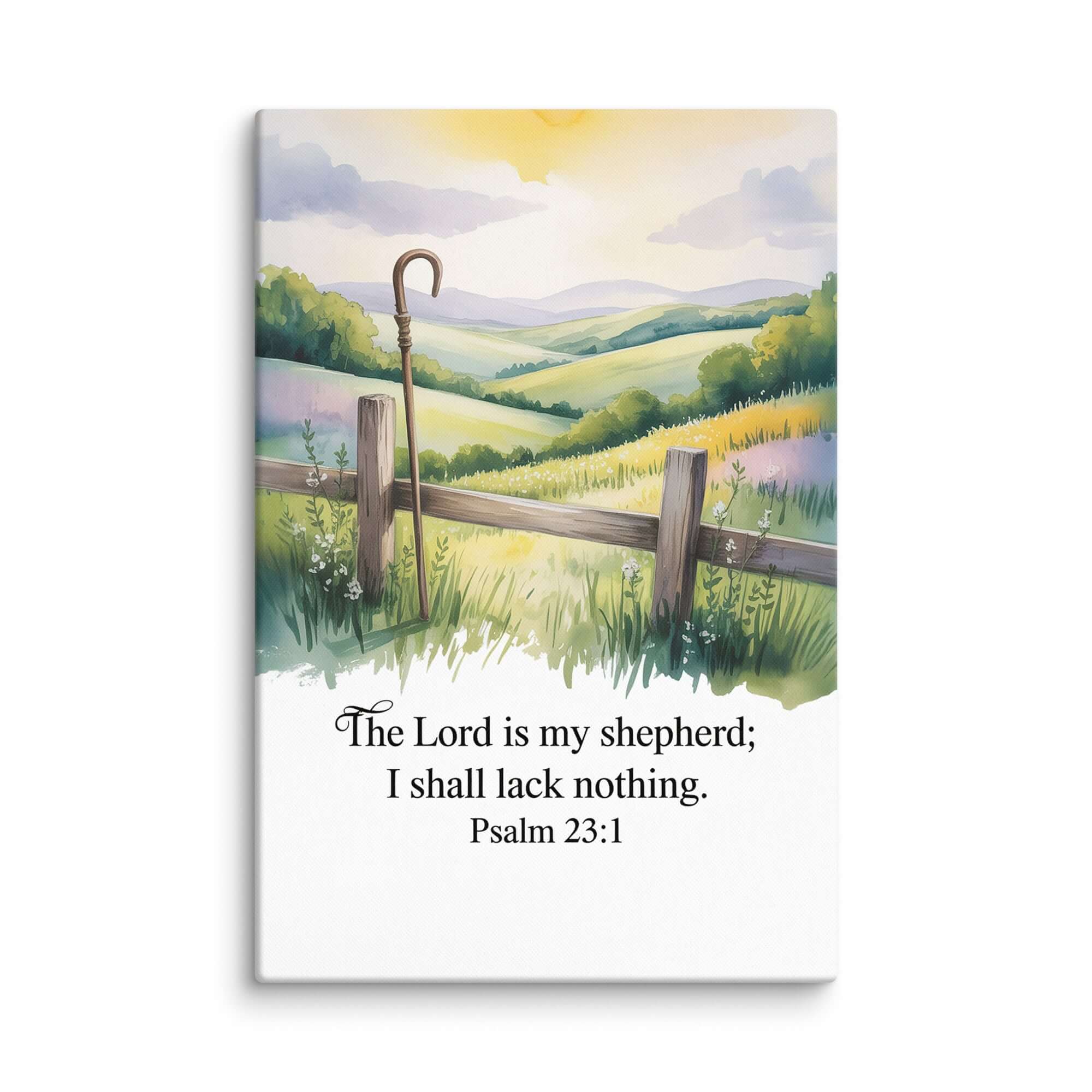 Psalm 23:1 Bible Verse, Lack Canvas 40″×60″
