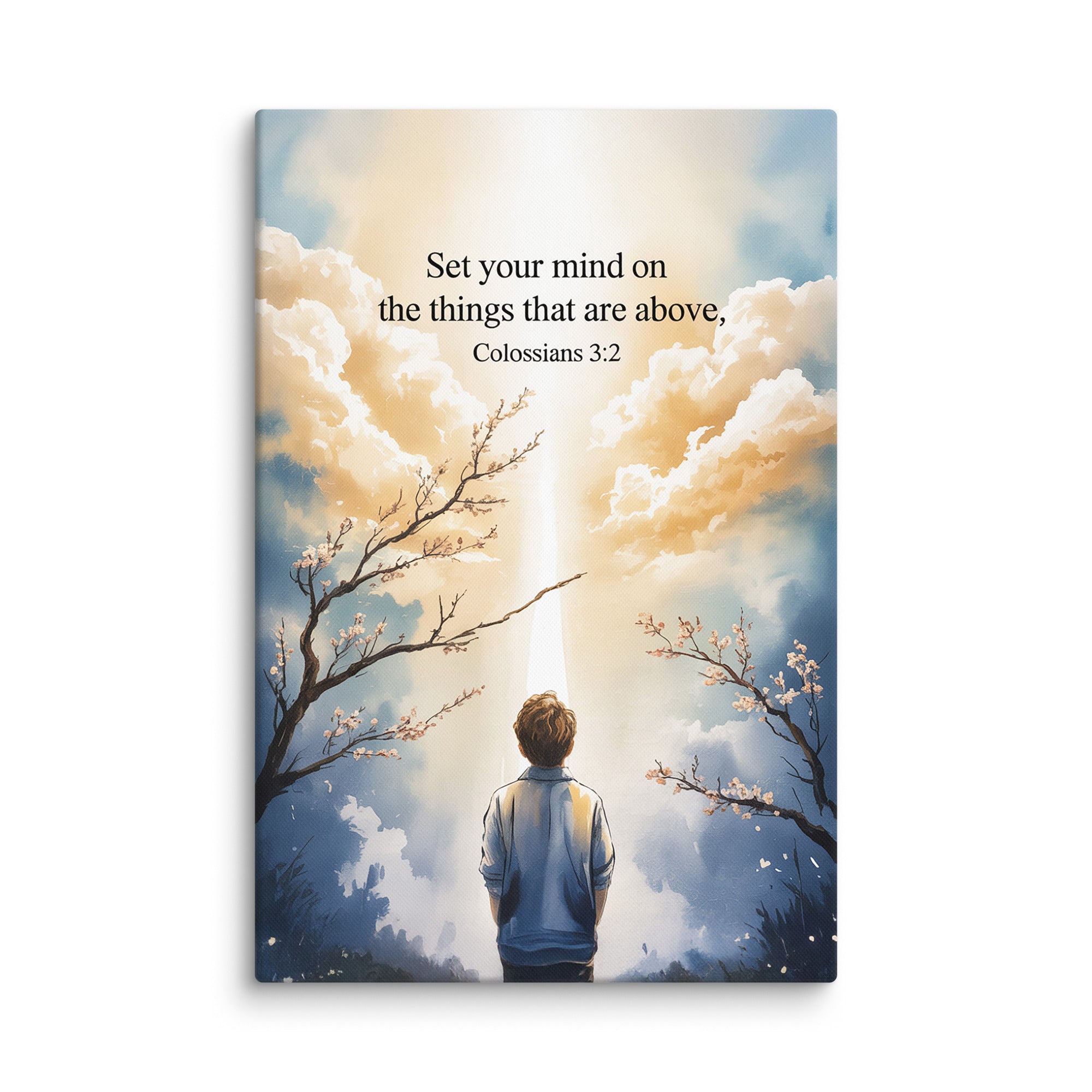 Colossians 3:2 Bible Verse the things Canvas 40″×60″