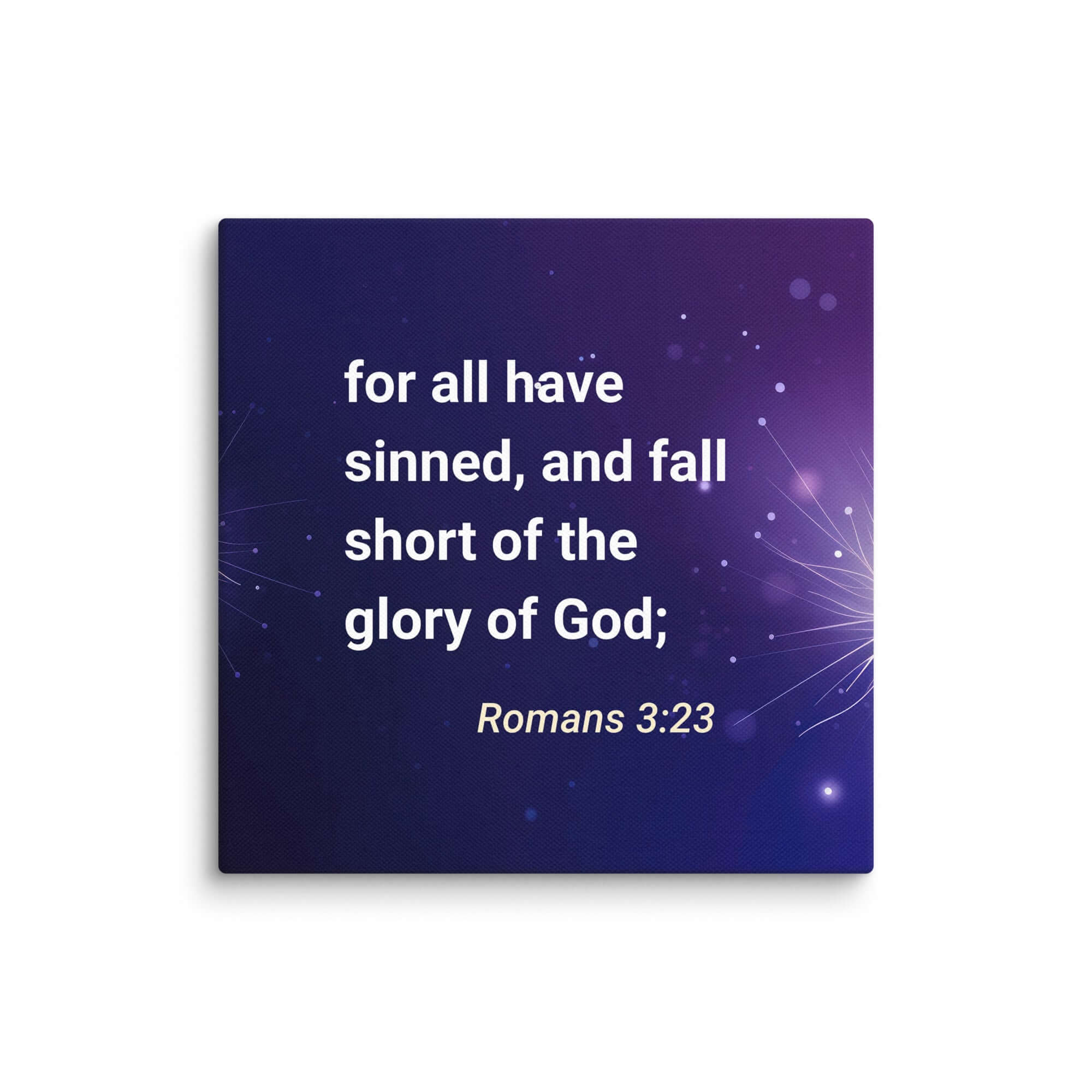Romans 3:23 Bible Verse, all have sinned Canvas Print Wall Art 6″×6″