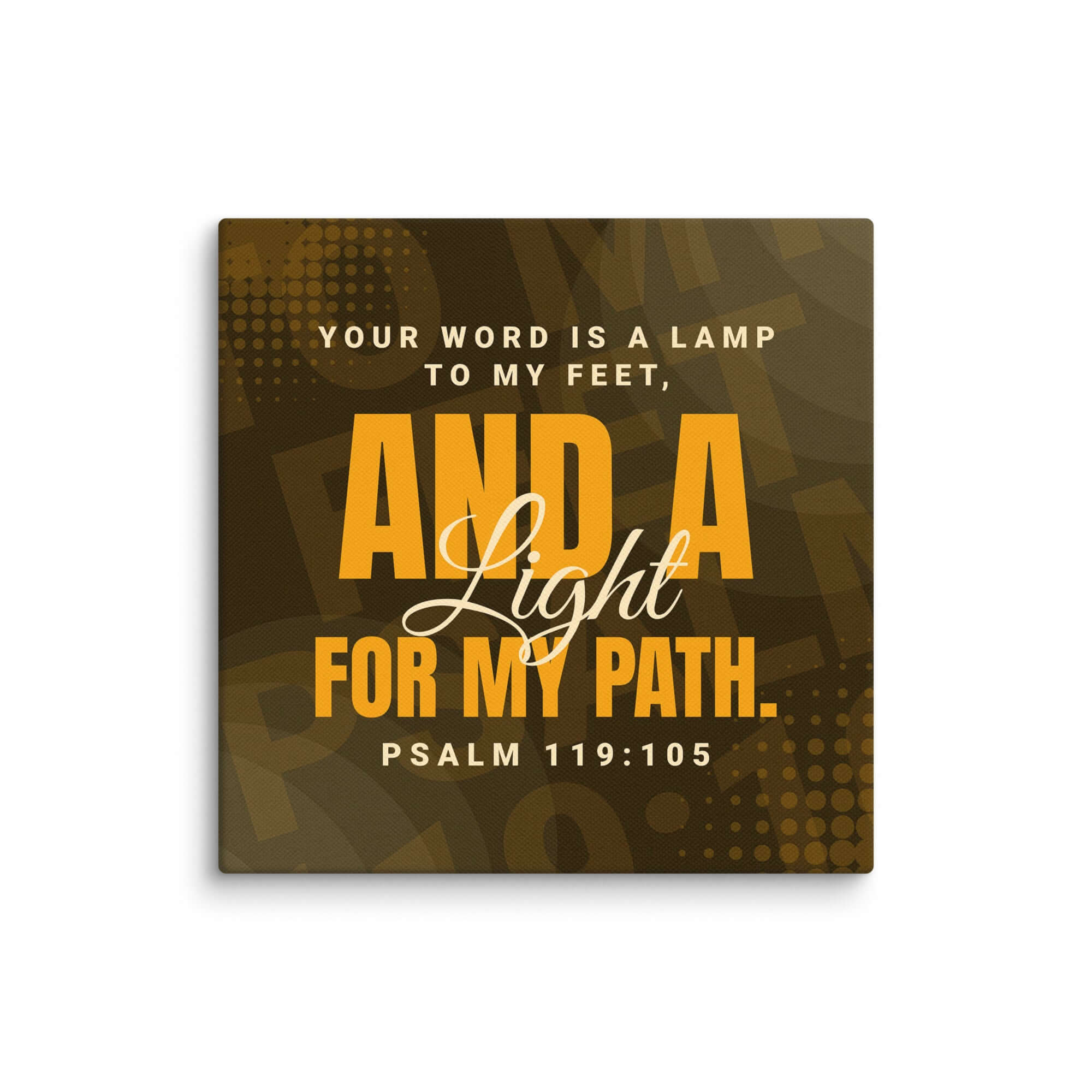 Psalm 119:105 Bible Verse, lamp to my feet Canvas Print Wall Art 6″×6″