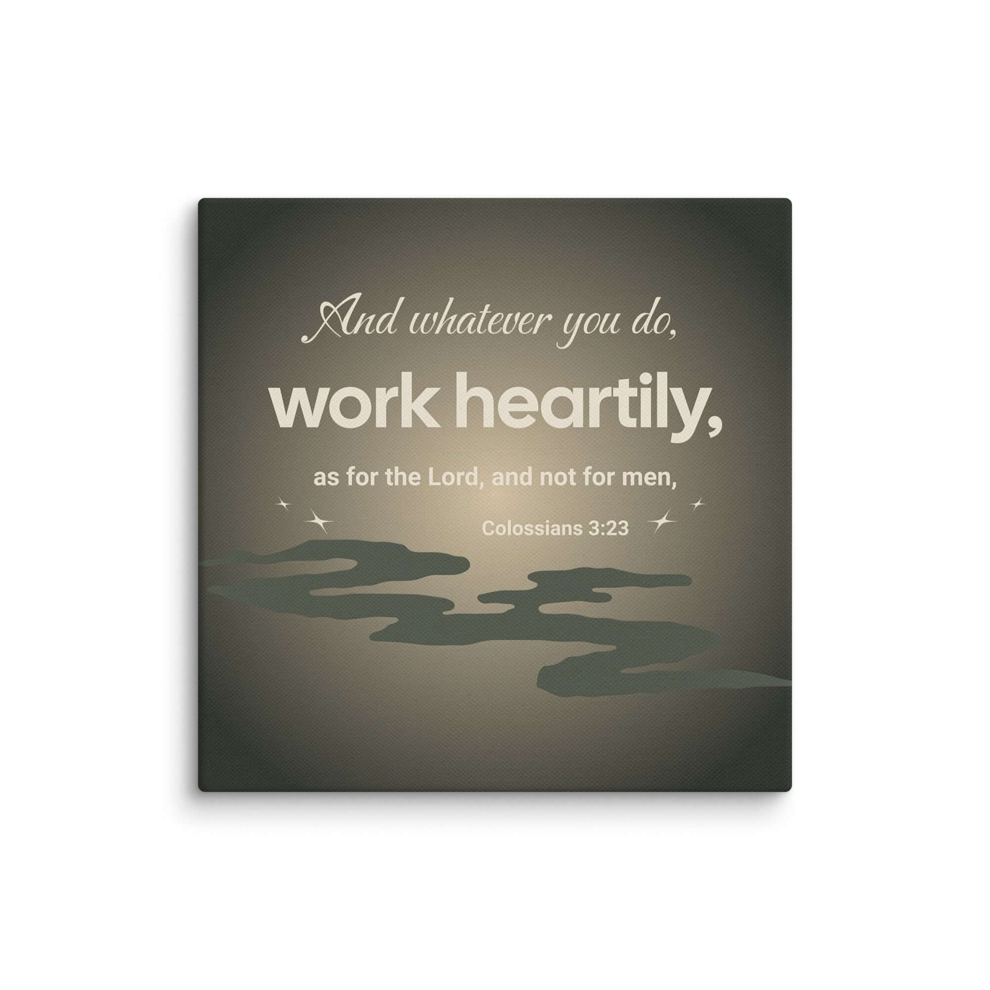 Colossians 3:23 Bible Verse, as for the Lord Canvas Print Wall Art 6″×6″