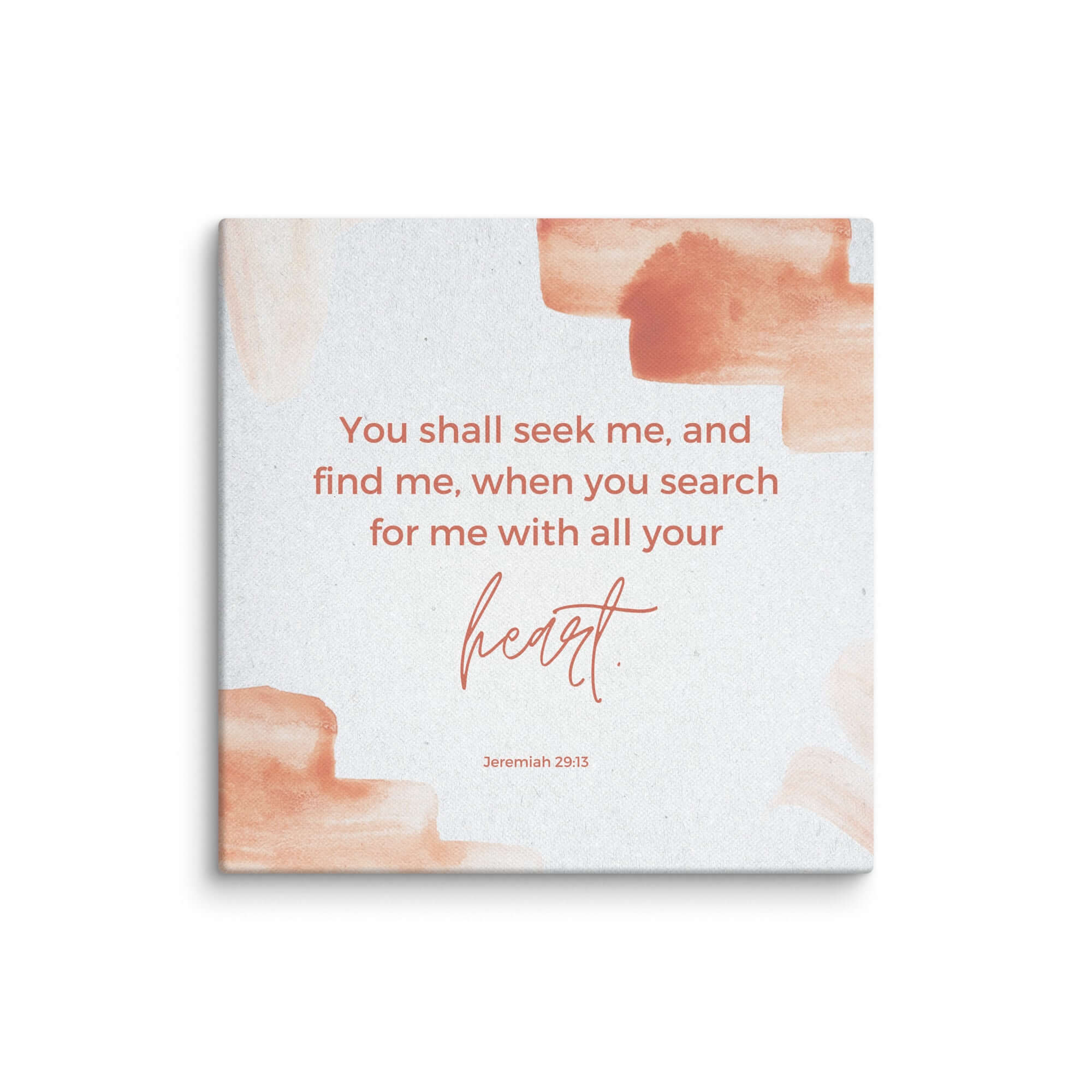 Jeremiah 29:13 Bible Verse, find me Canvas Print Wall Art 6″×6″