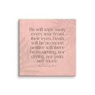 Revelation 21:4 Bible Verse, their eyes Canvas Print Wall Art 6″×6″
