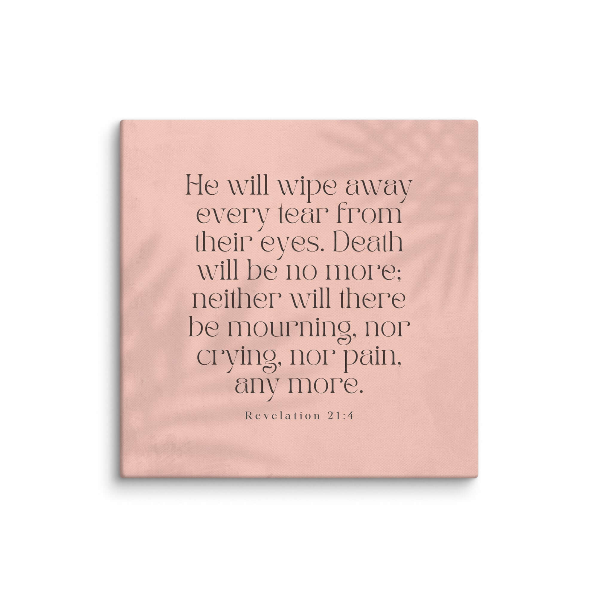 Revelation 21:4 Bible Verse, their eyes Canvas Print Wall Art 6″×6″