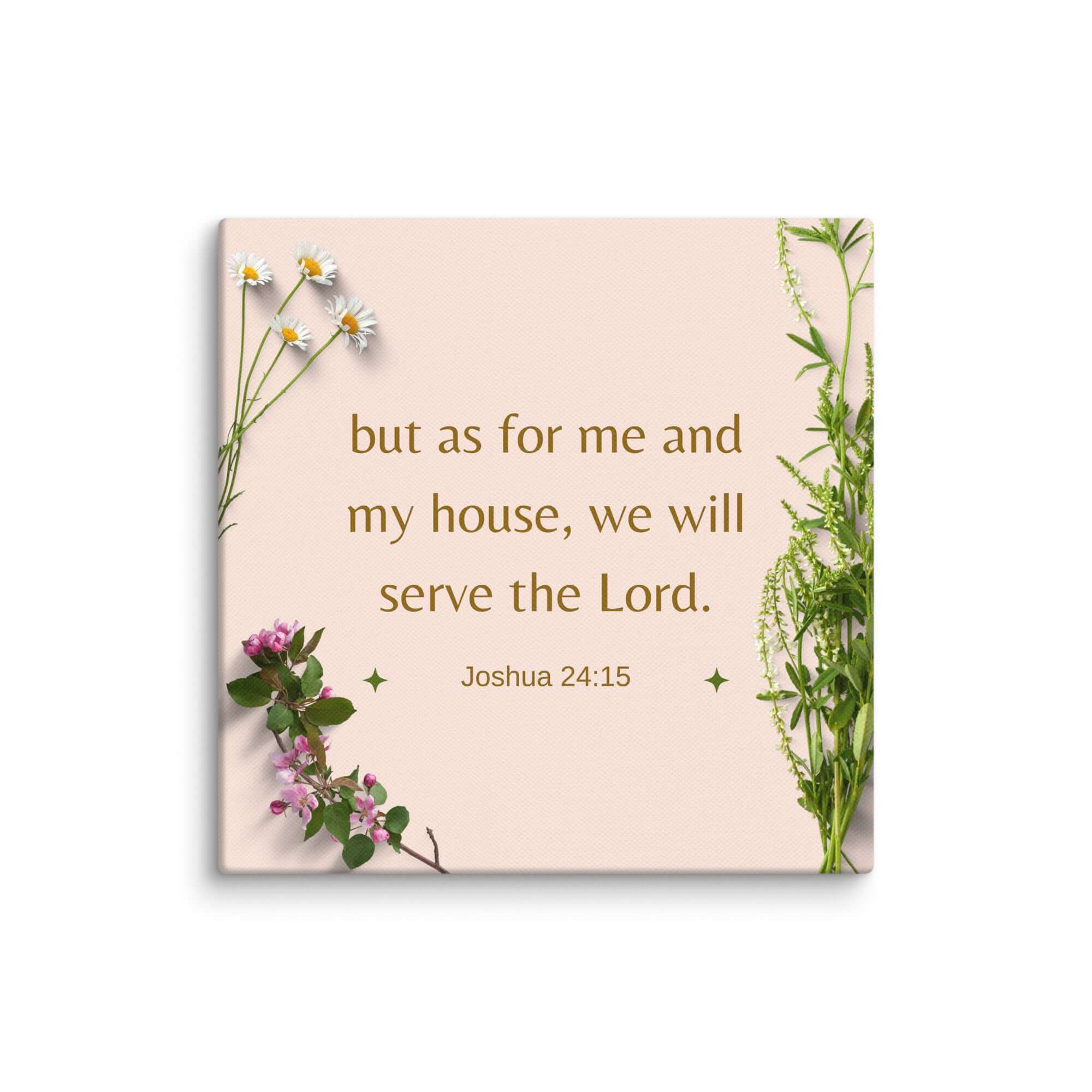 Joshua 24:15 Bible Verse, your fathers Canvas Print Wall Art 6″×6″