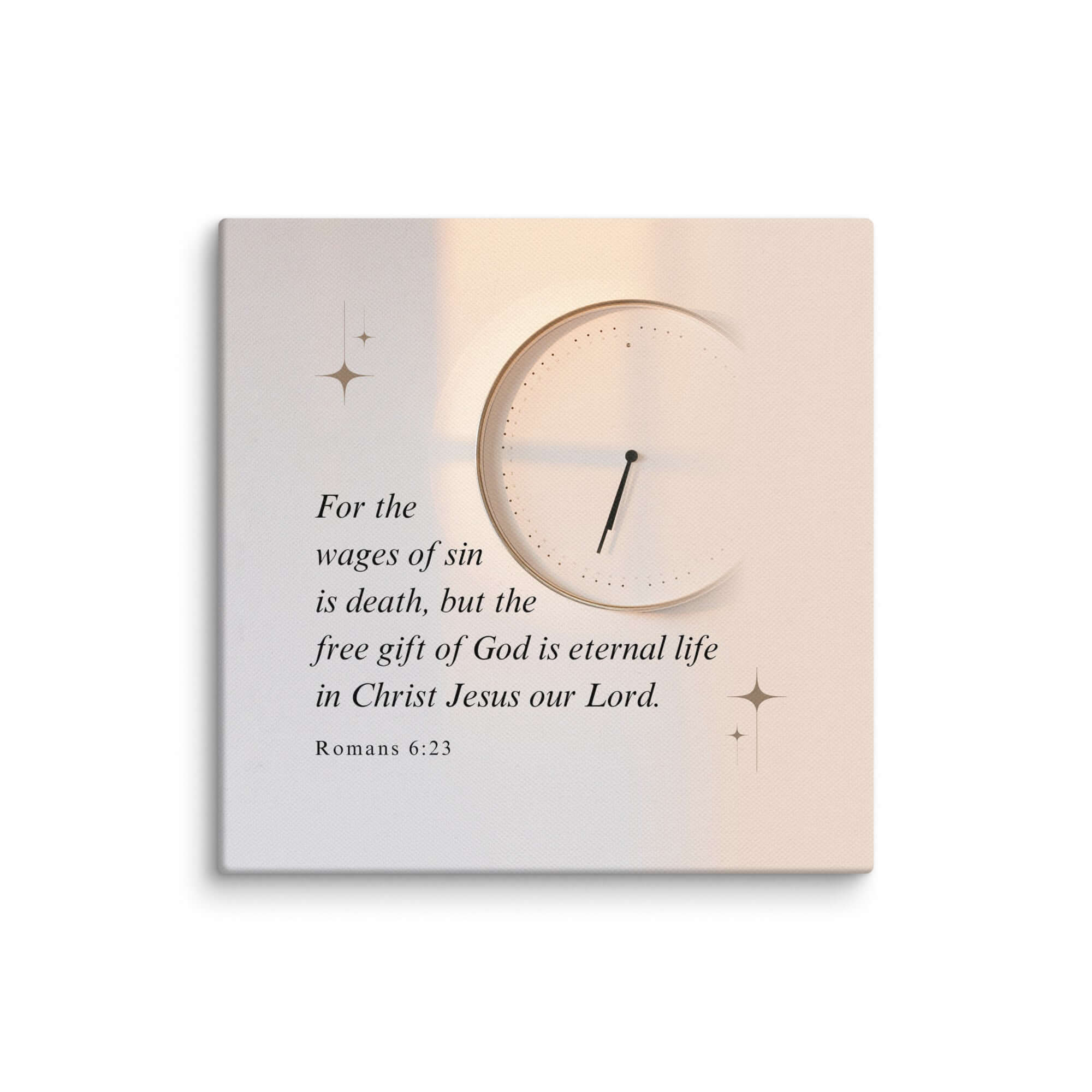 Romans 6:23 Bible Verse, our Lord Canvas Print Wall Art 6″×6″
