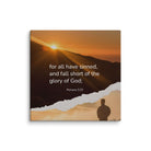 Romans 3:23 Bible Verse, of God Canvas Print Wall Art 6″×6″
