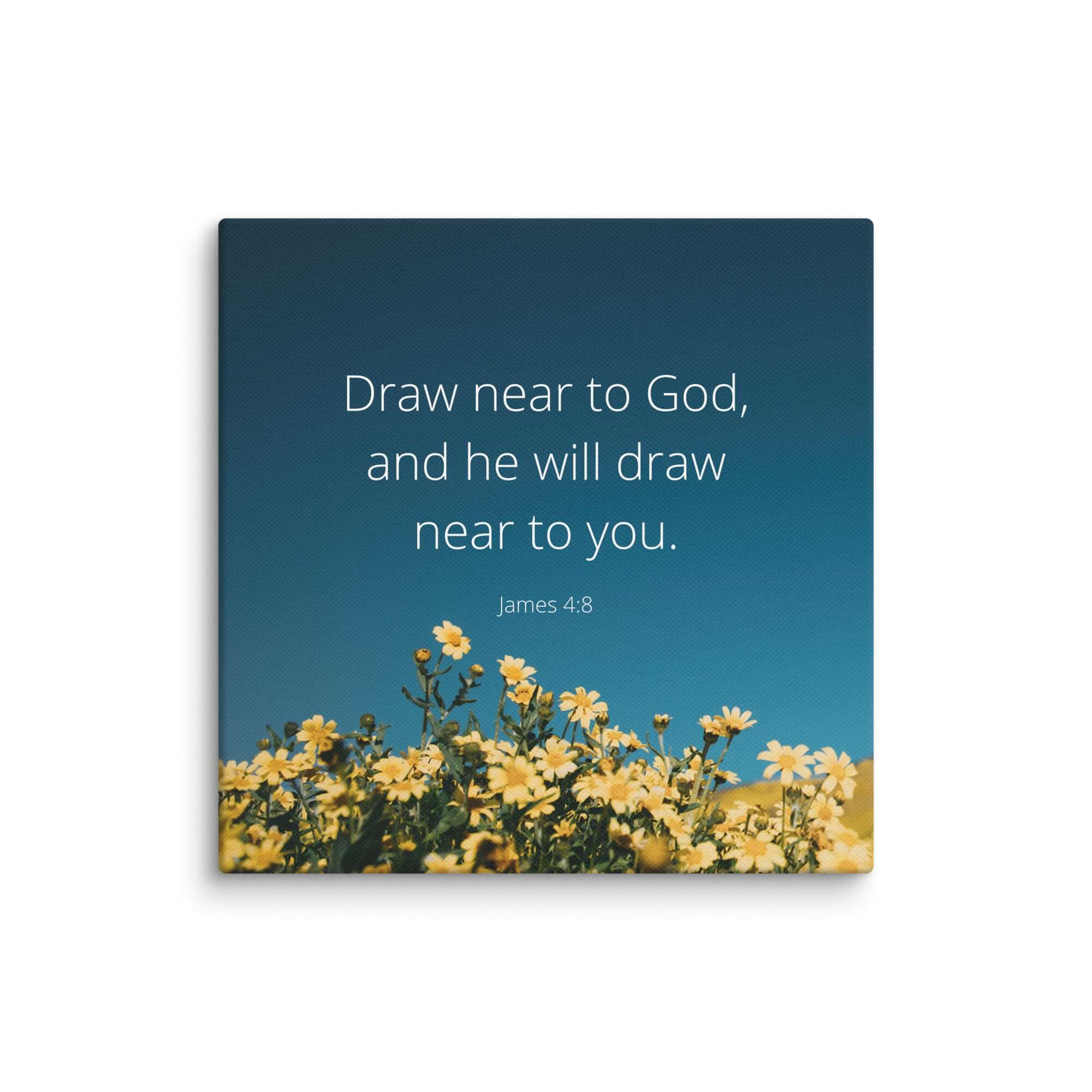 James 4:8 Bible Verse, near to you Canvas Print Wall Art 6″×6″