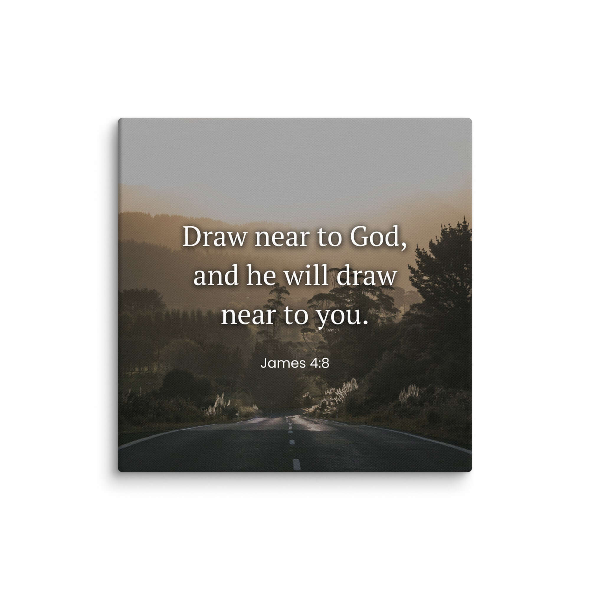 James 4:8 Bible Verse, Cleanse your Canvas Print Wall Art 6″×6″