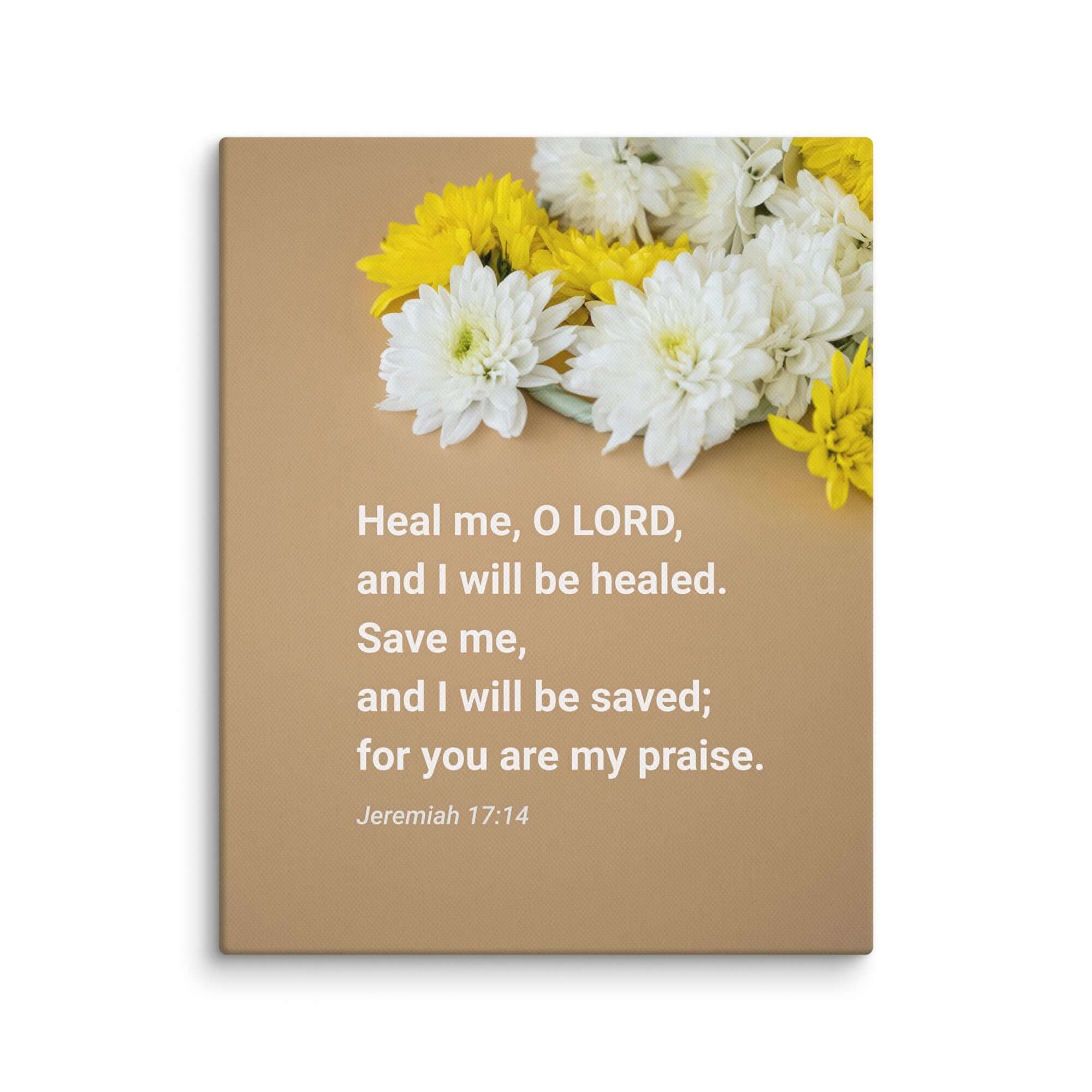 Jeremiah 17:14 Bible Verse, Heal me, O LORD Canvas Print Wall Art 8″×10″