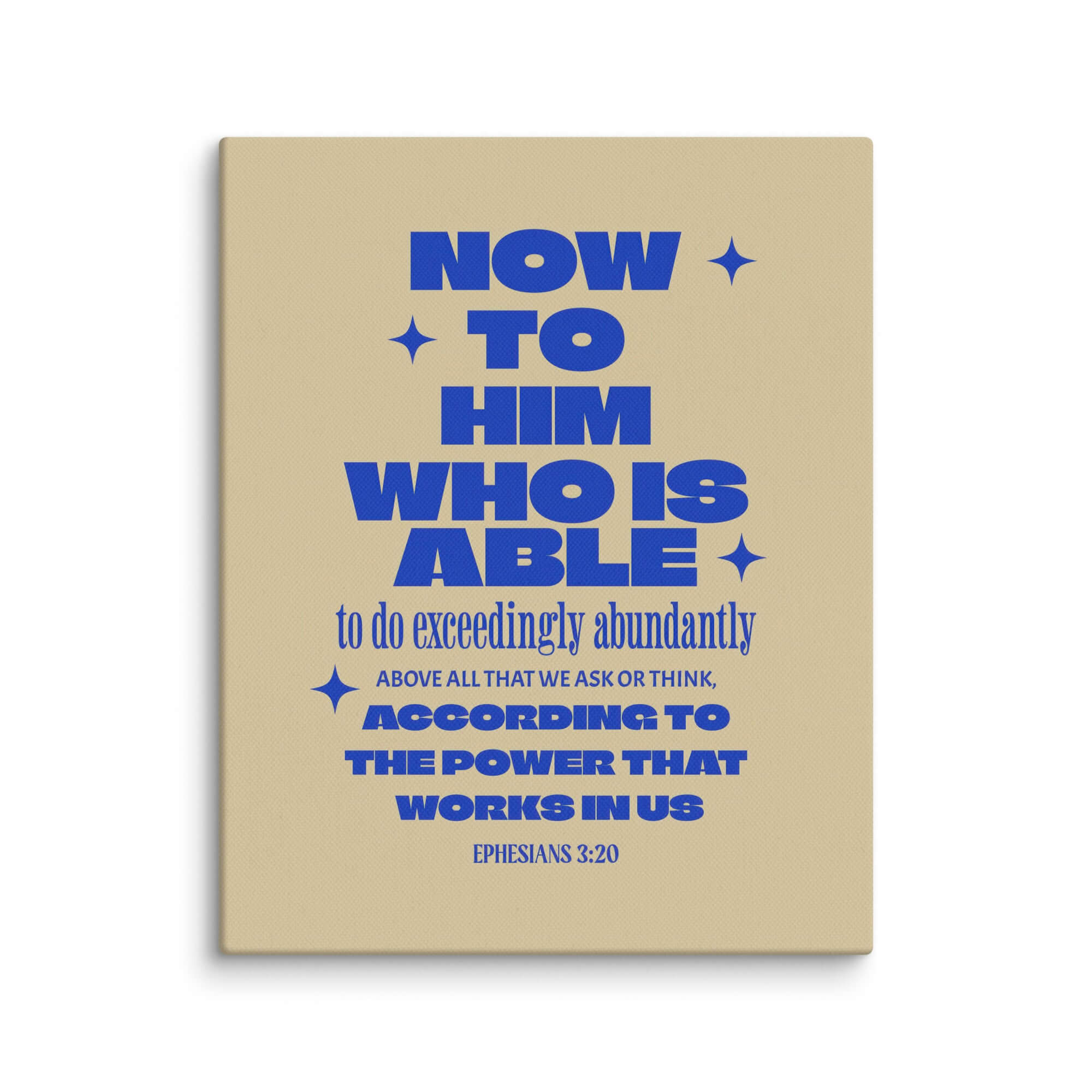 Ephesians 3:20 Bible Verse, power in us Canvas Print Wall Art 8″×10″