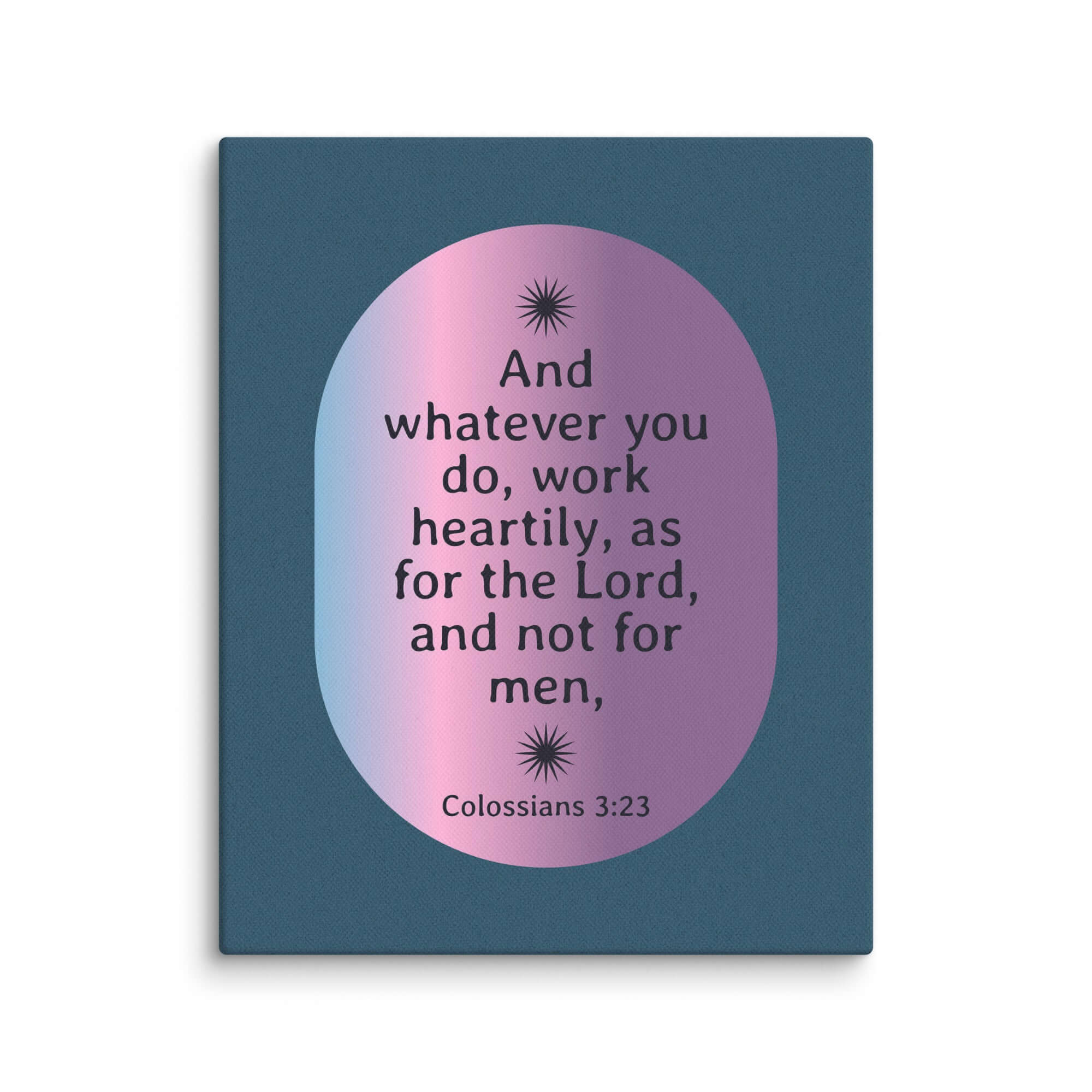 Colossians 3:23 Bible Verse, work heartily Canvas Print Wall Art 8″×10″
