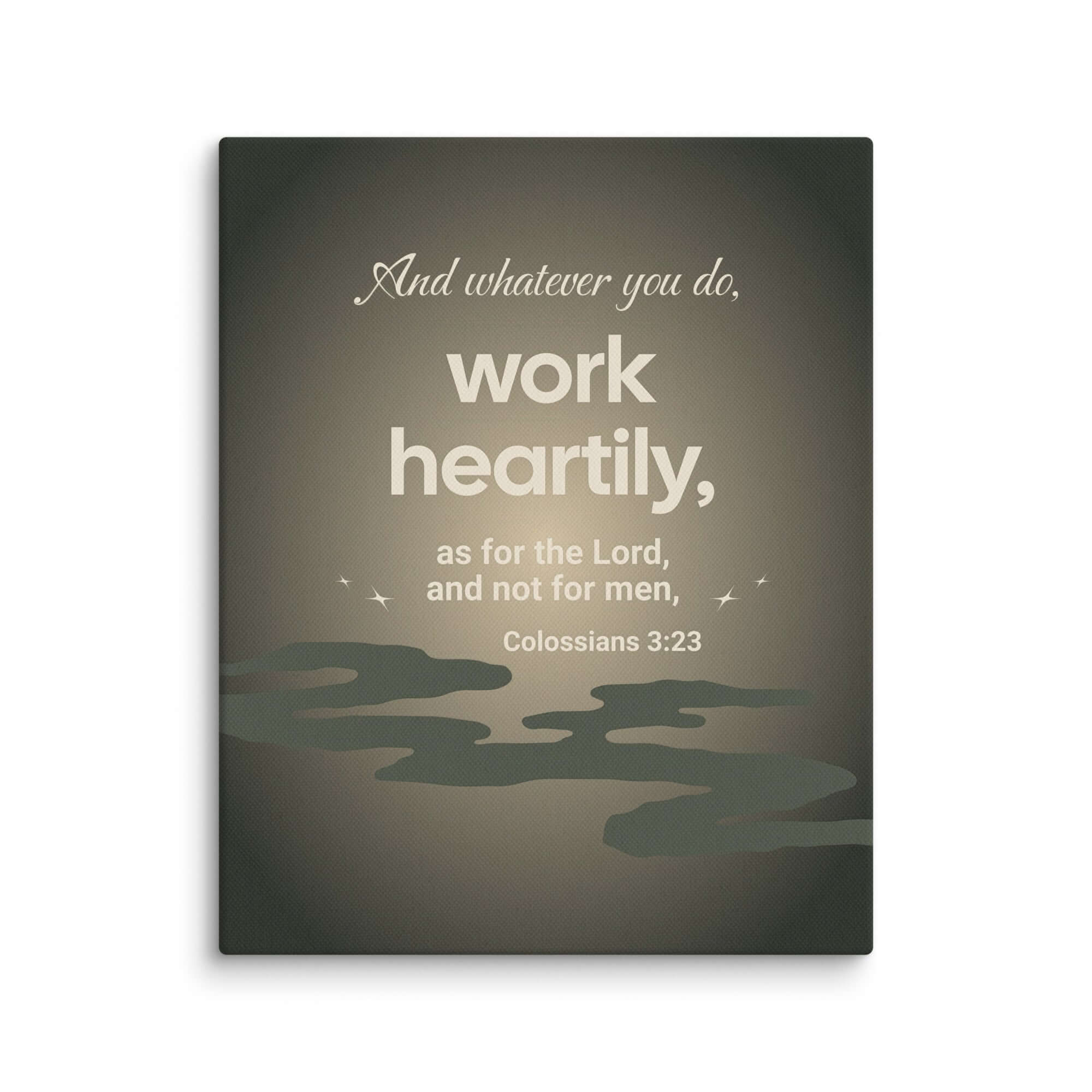 Colossians 3:23 Bible Verse, as for the Lord Canvas Print Wall Art 8″×10″