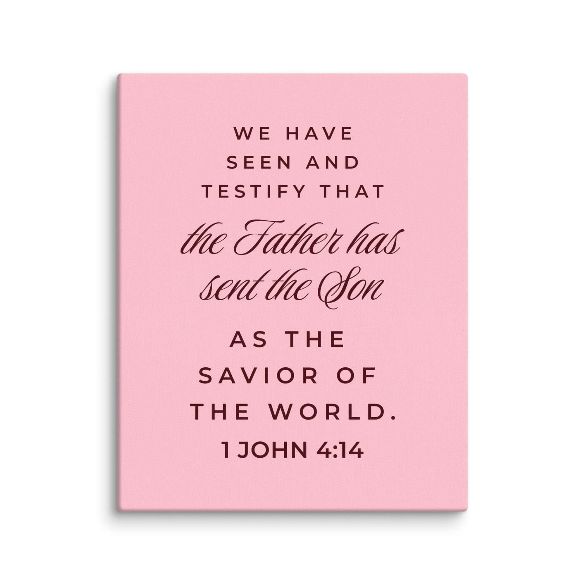 1 John 4:14 Bible Verse, We have seen Canvas Print Wall Art 8″×10″
