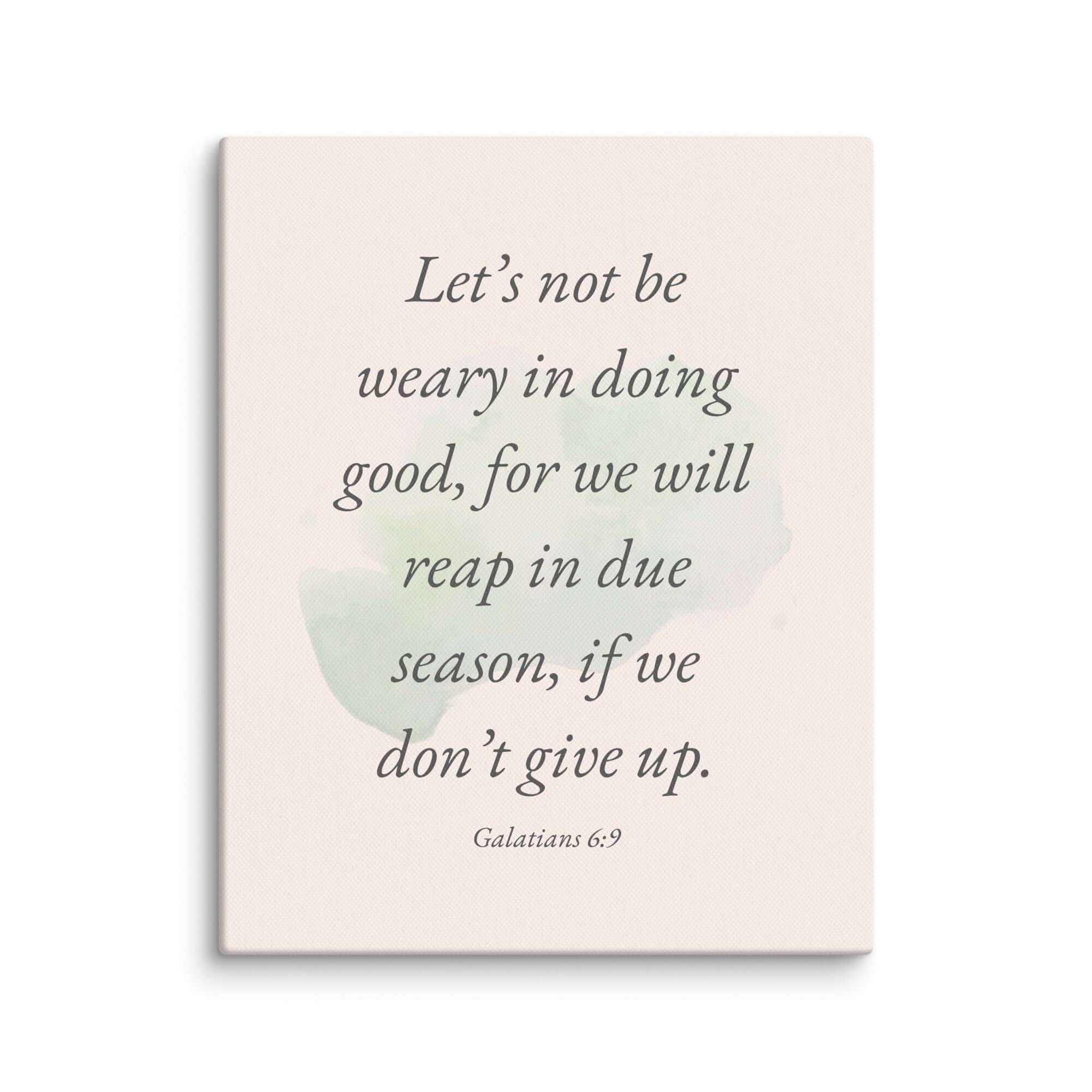 Galatians 6:9 Bible Verse, not be weary Canvas Print Wall Art 8″×10″