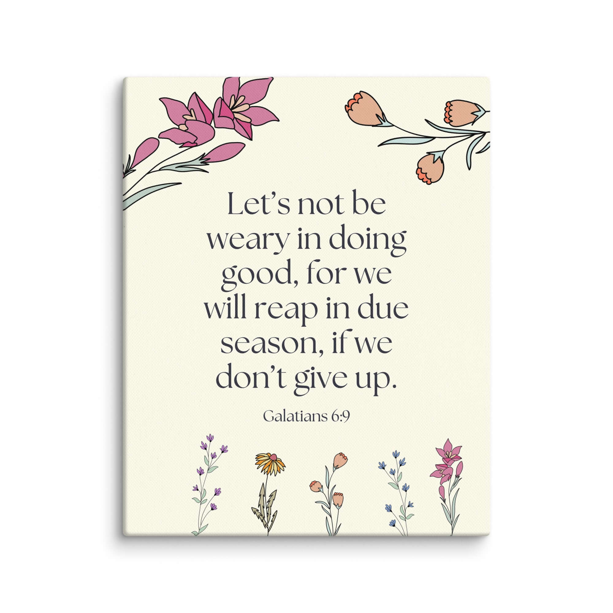 Galatians 6:9 Bible Verse, in doing good Canvas Print Wall Art 8″×10″