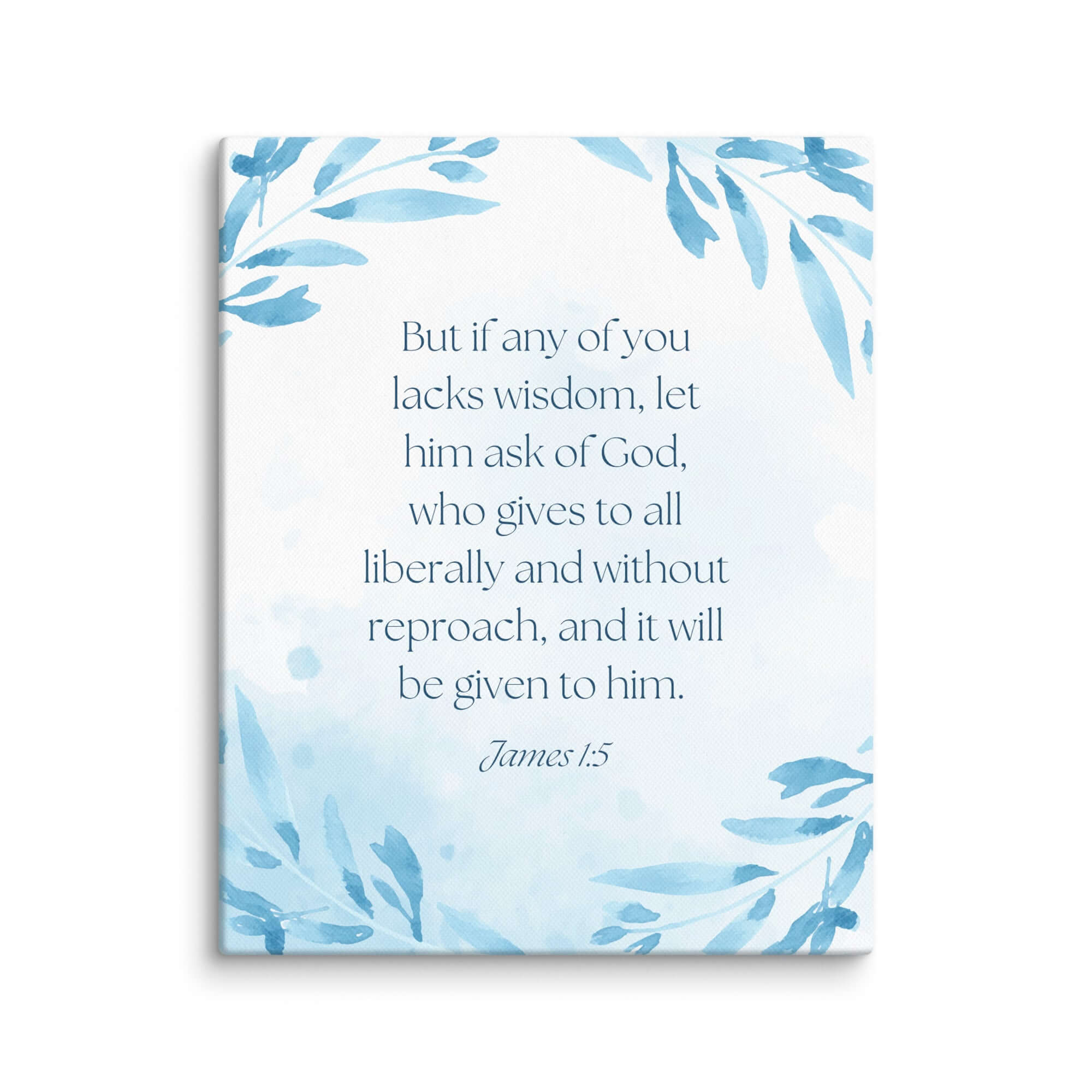 James 1:5 Bible Verse, lacks wisdom Canvas Print Wall Art 8″×10″